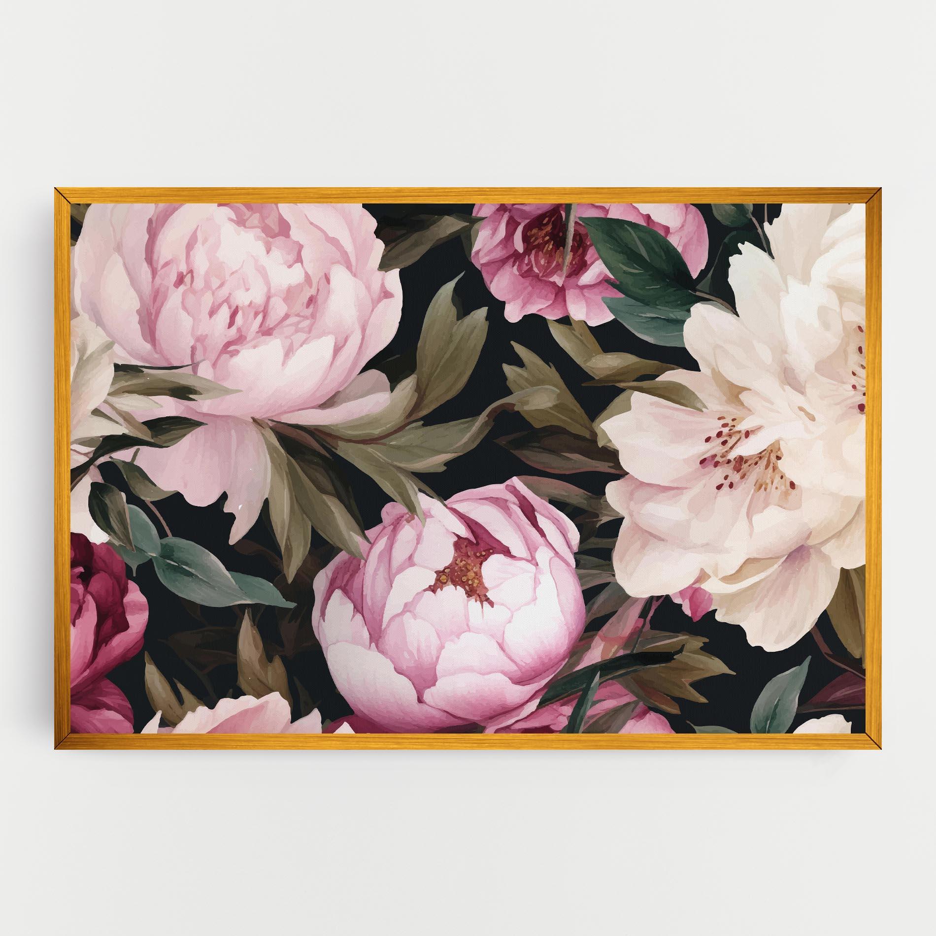 Vászonkép Peony Paint mockup 0
