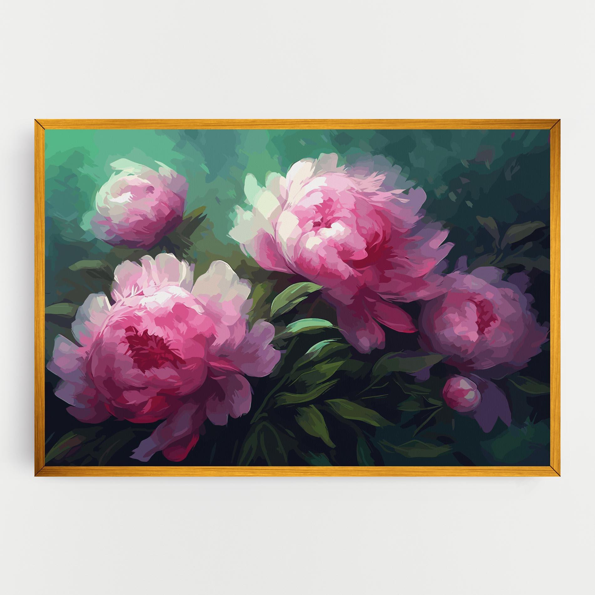 Vászonkép Pretty Peony Paint mockup 0