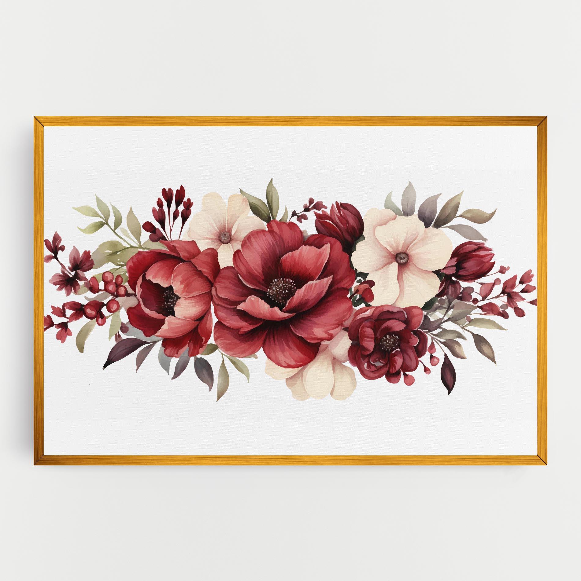 Vászonkép Red Peony mockup 0