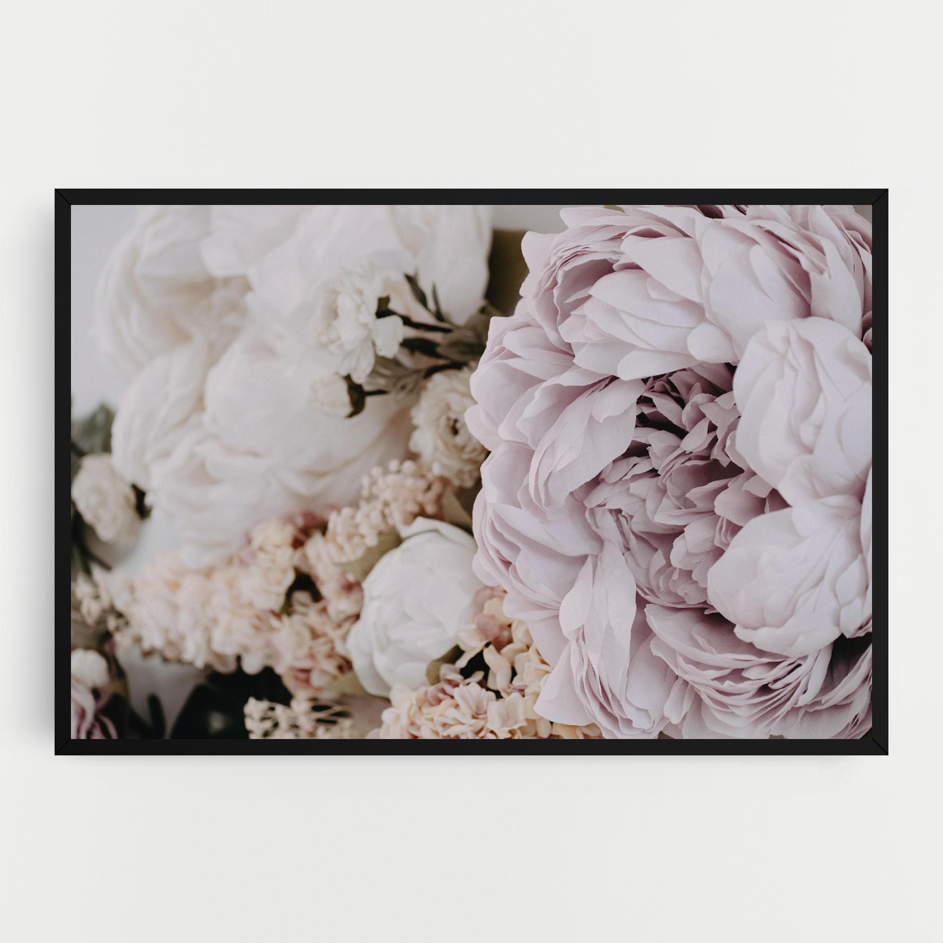 Vászonkép Grey Peony Bouquet mockup 0