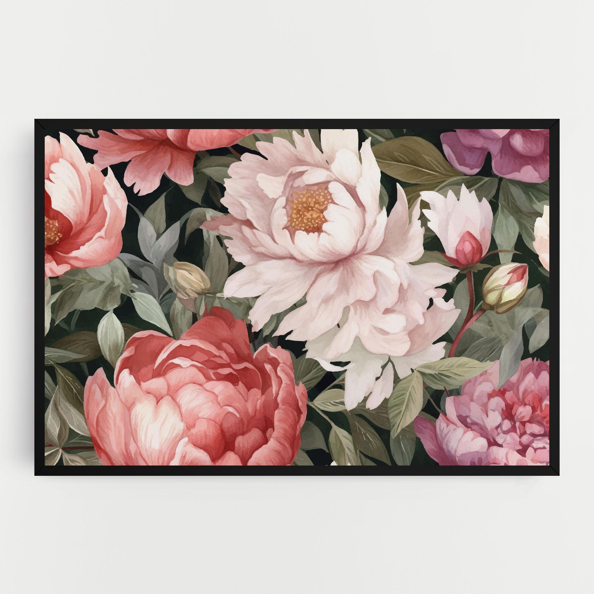 Vászonkép Light Peony Art mockup 0
