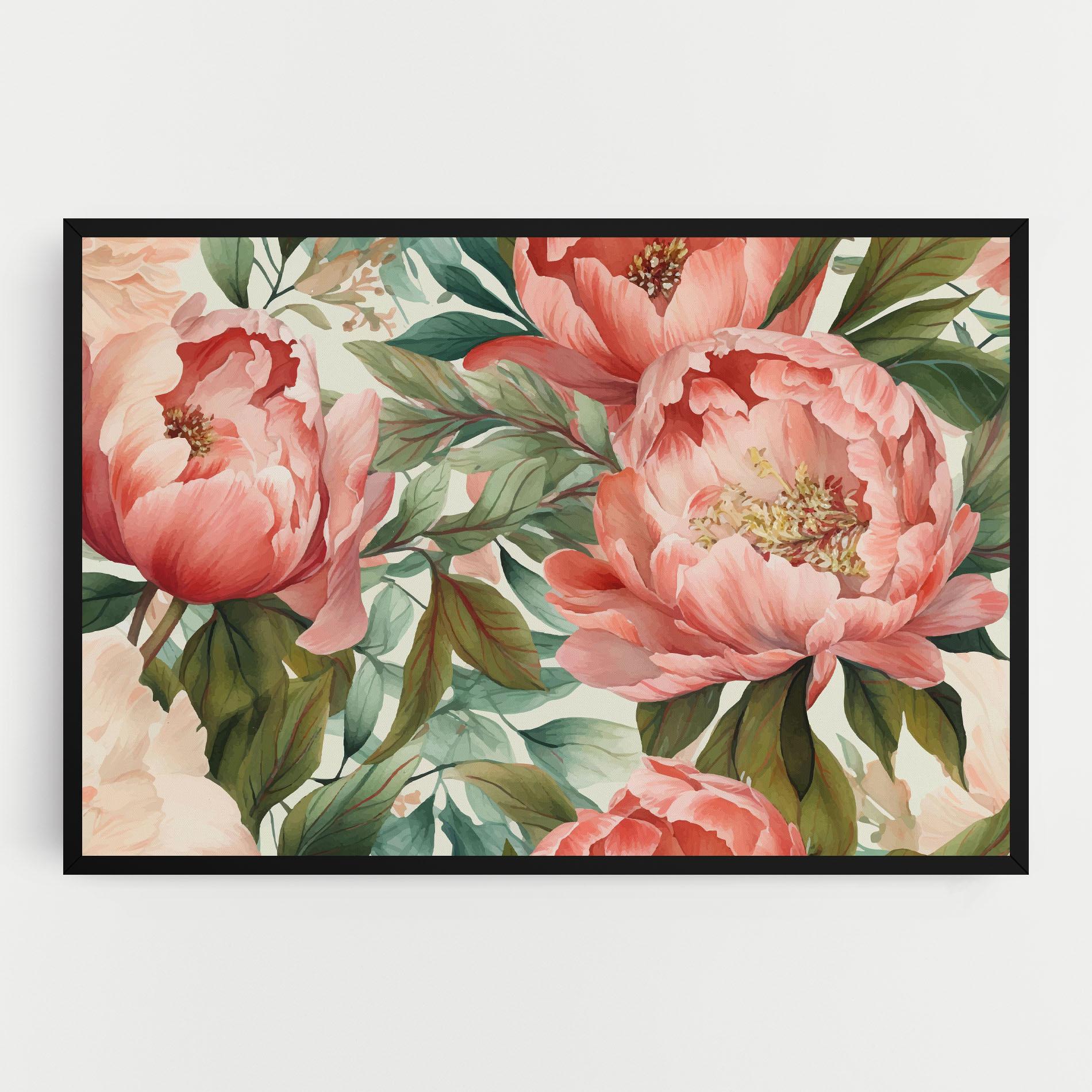 Vászonkép Light Red Peony mockup 0