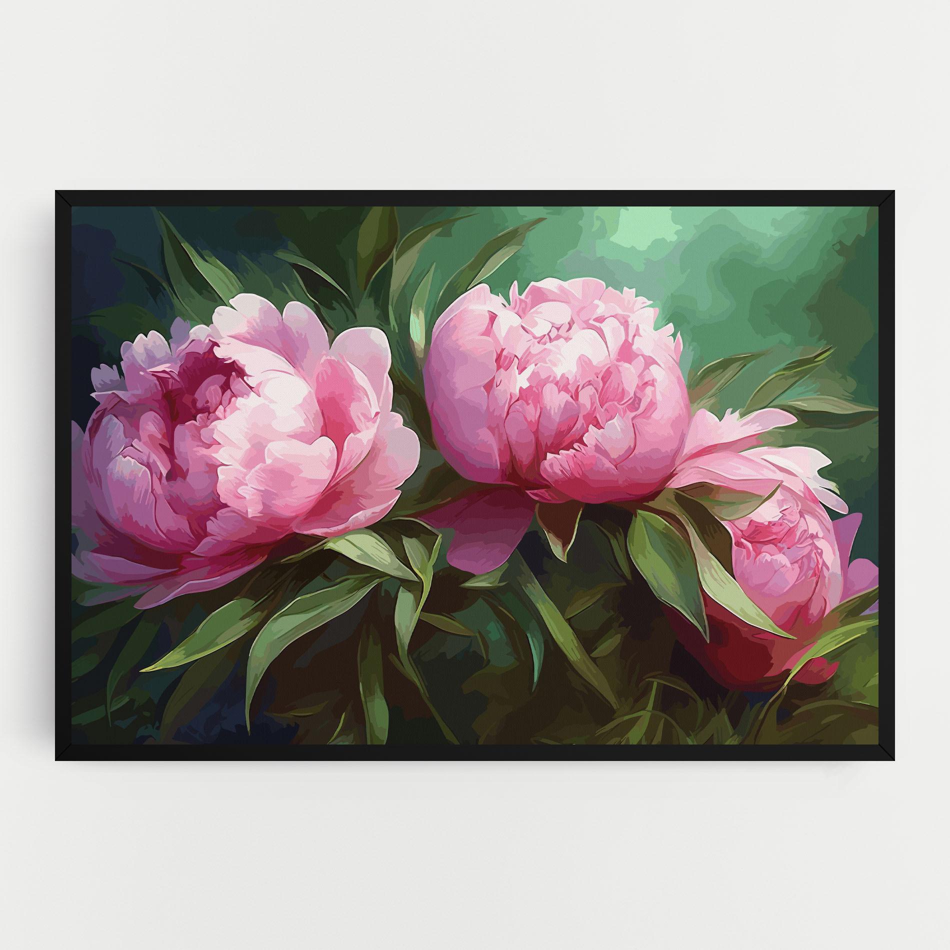 Vászonkép Peonies Art mockup 0