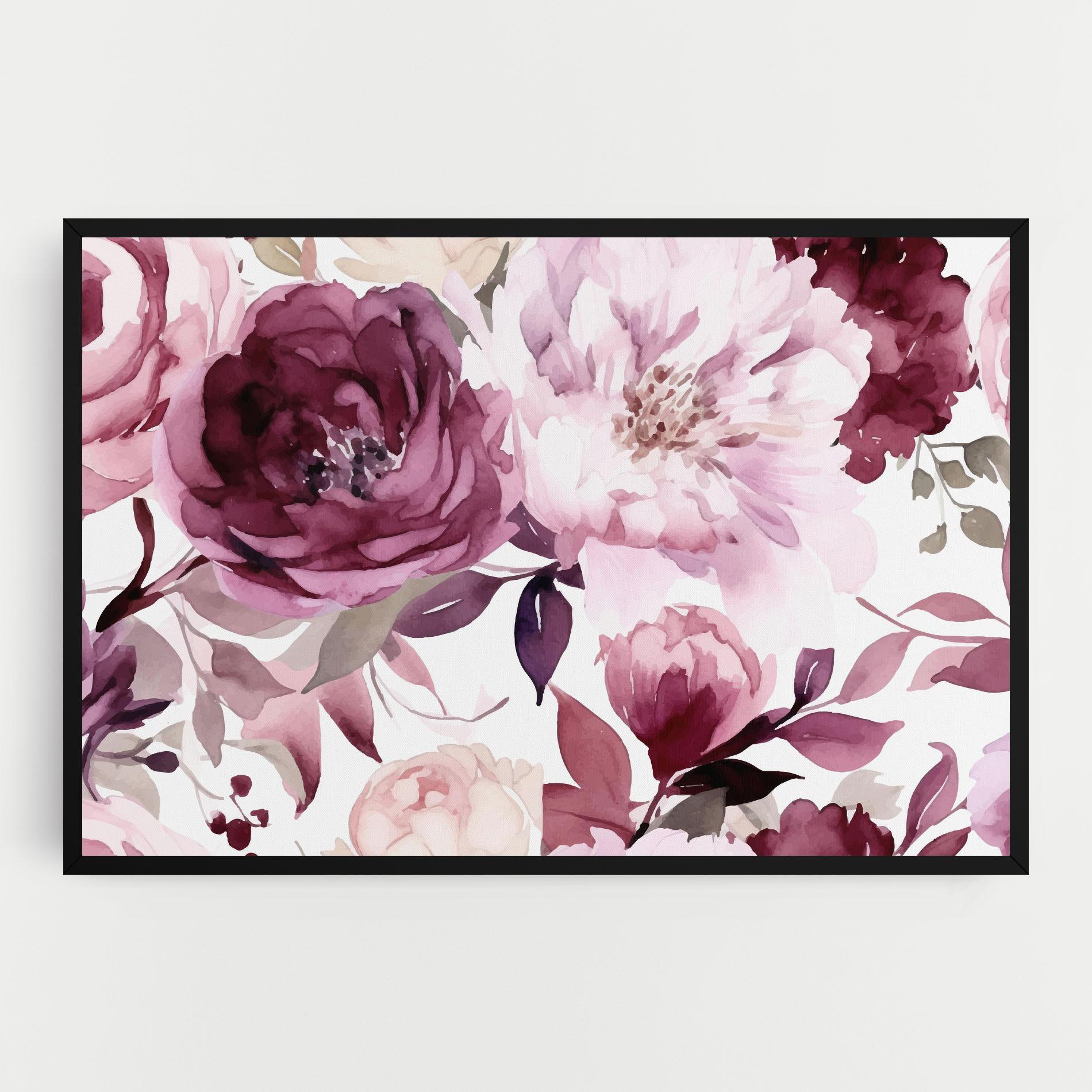 Vászonkép Peony Pink Purple mockup 0