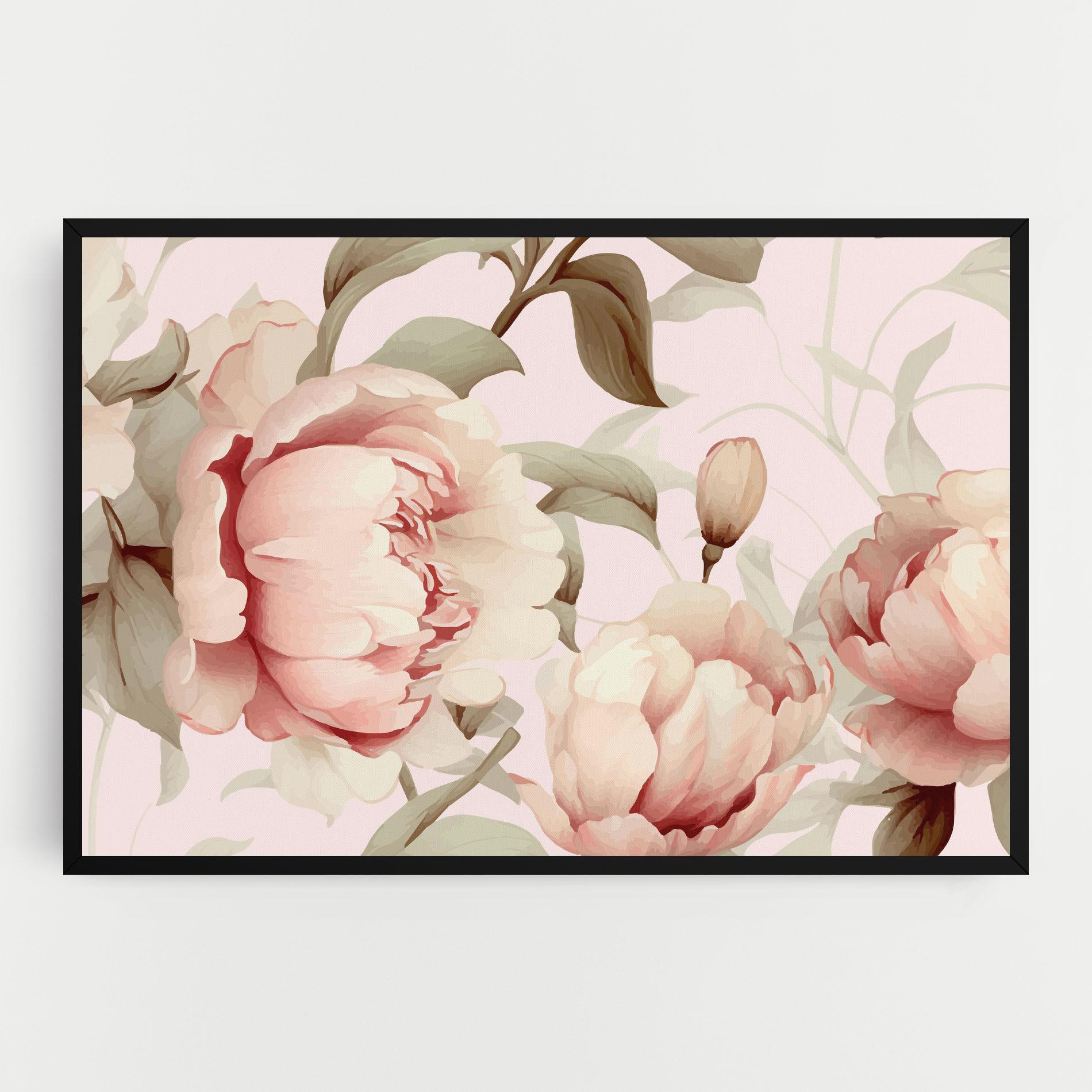 Vászonkép Pink Pretty Peony mockup 0