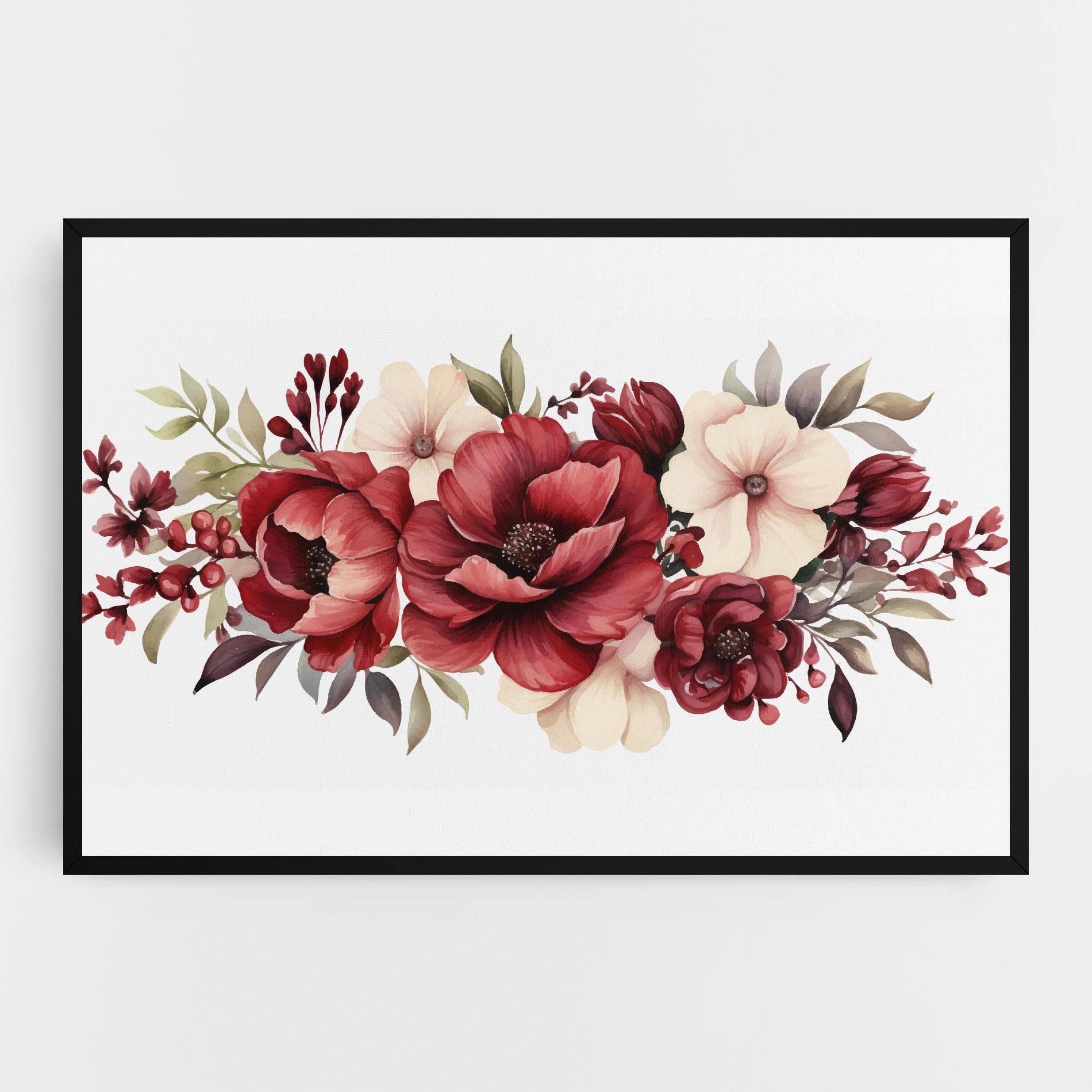 Vászonkép Red Peony mockup 0