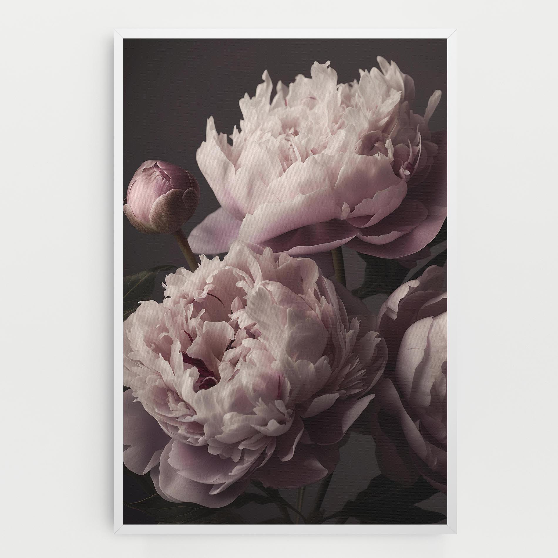 Vászonkép Grey Pastel Pink Peony mockup 0