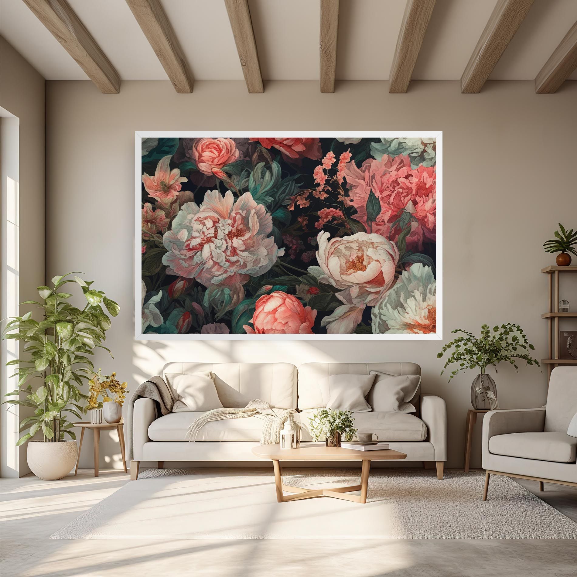 Artistic Pink Peony mockup 6