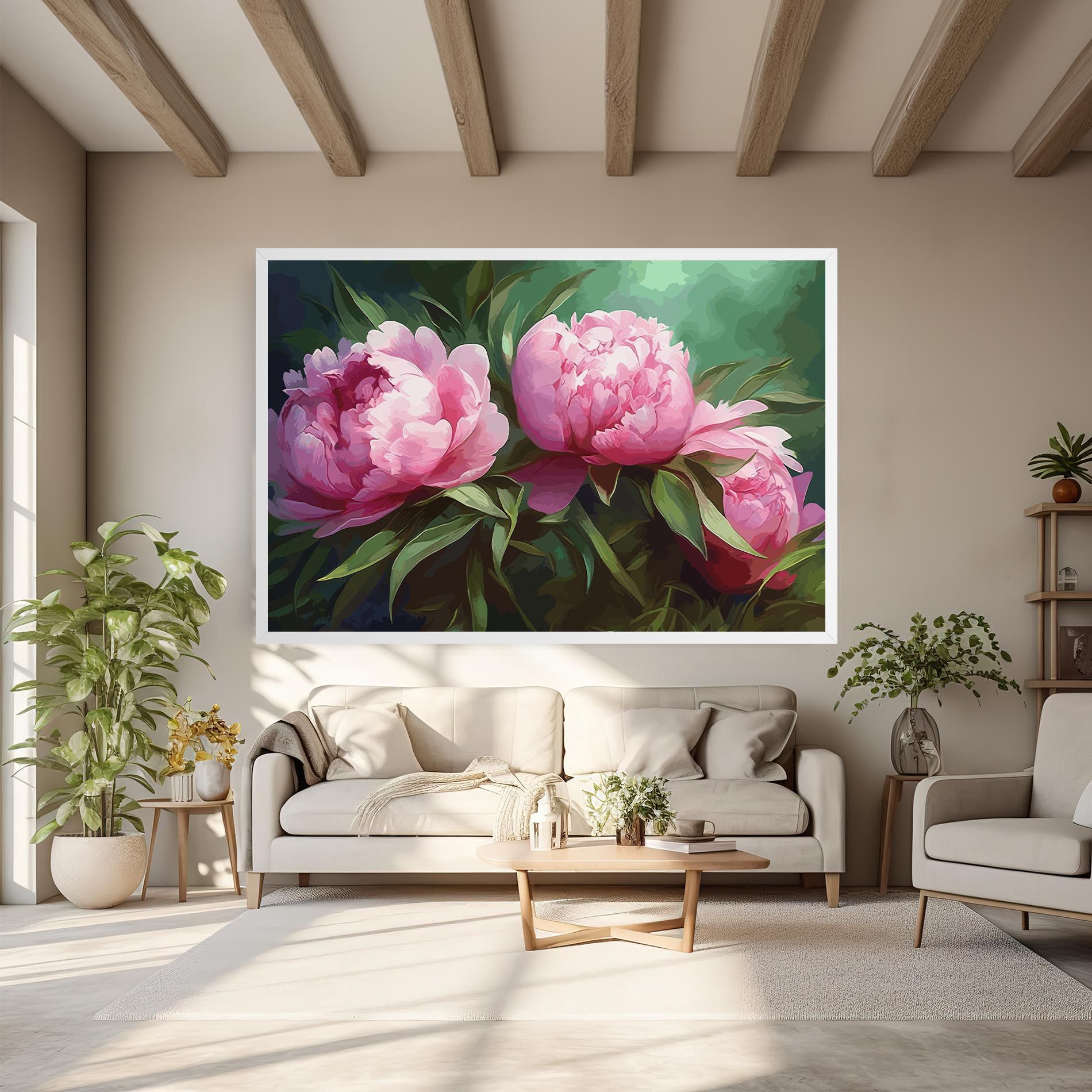 Peonies Art mockup 6