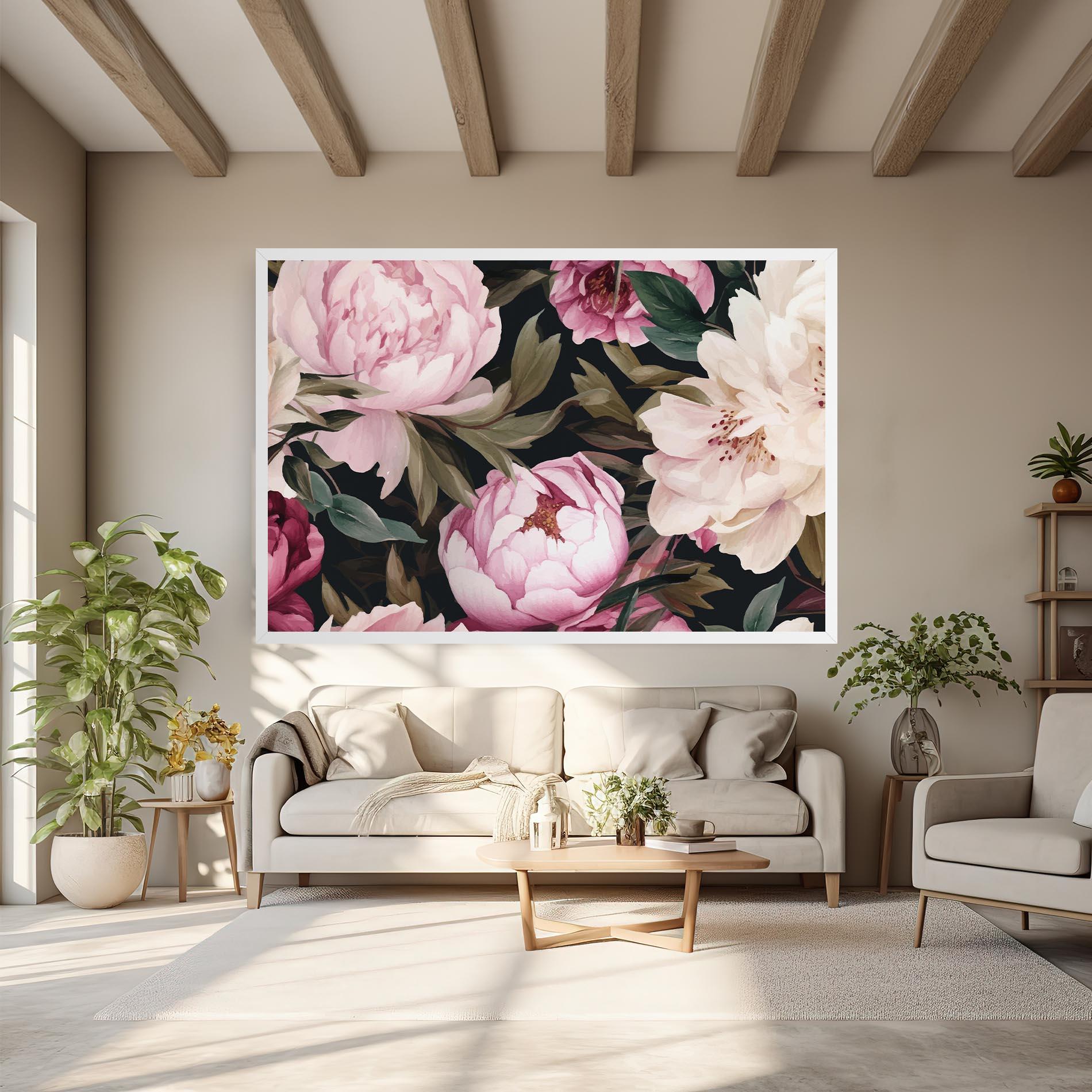 Vászonkép Peony Paint mockup 6