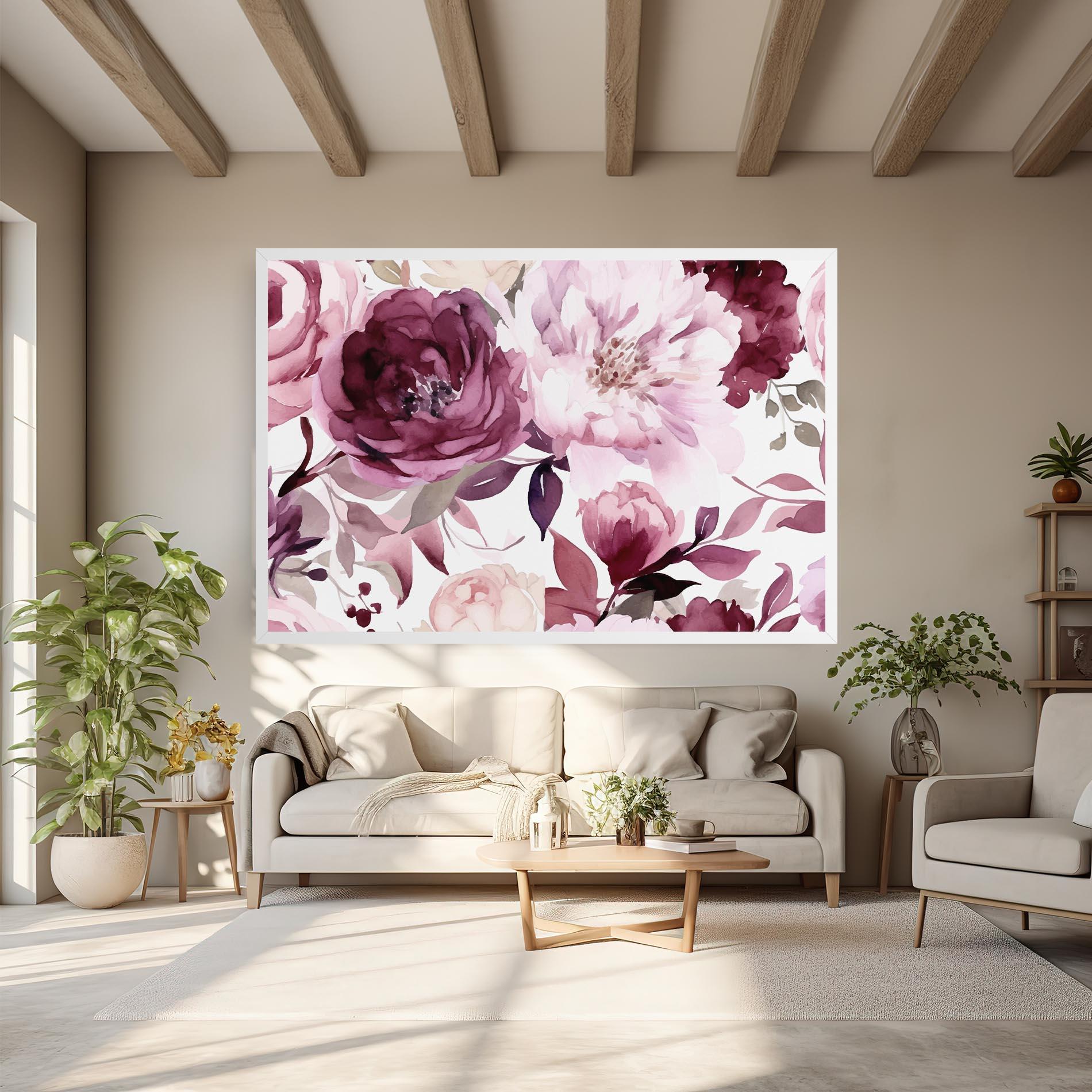 Vászonkép Peony Pink Purple mockup 6