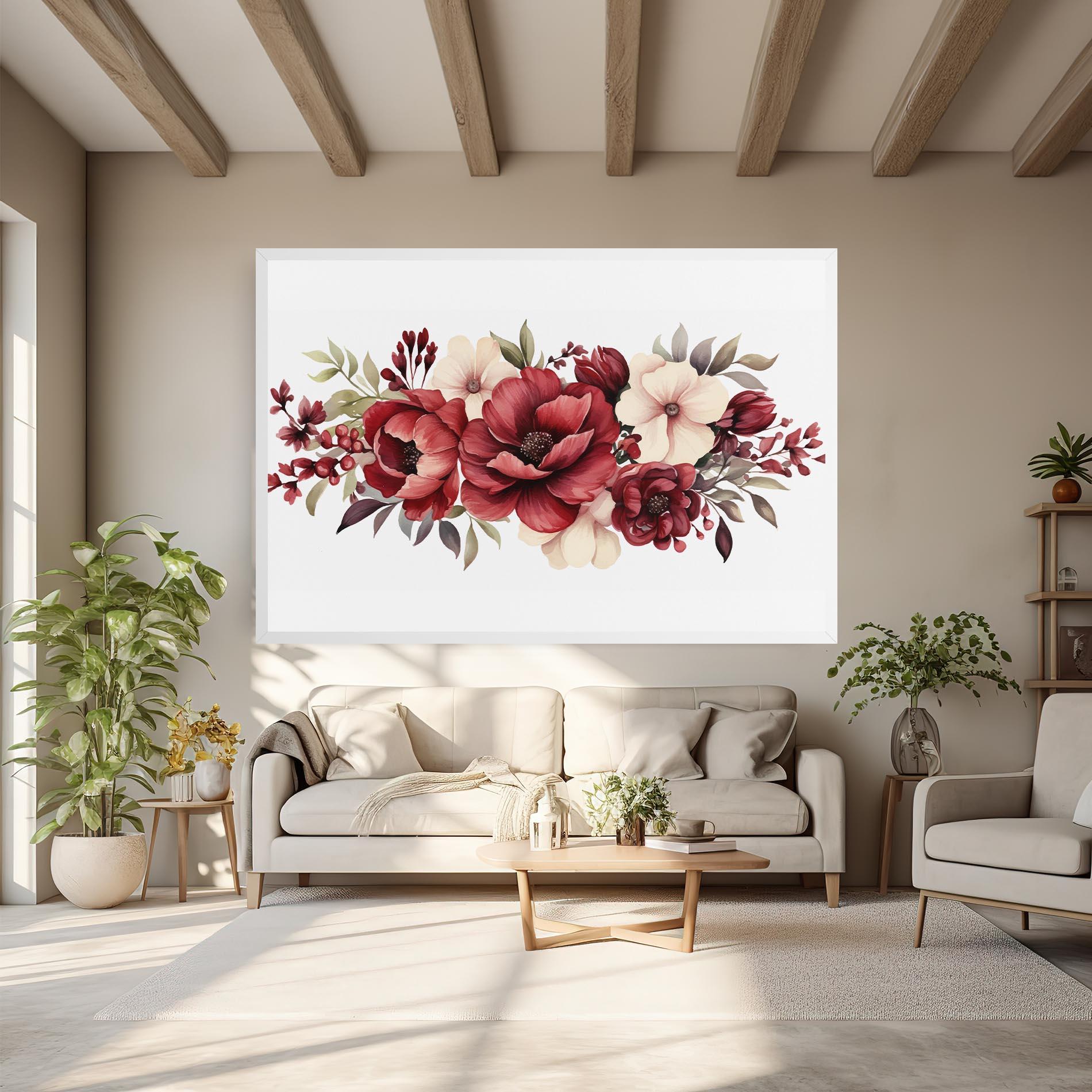 Vászonkép Red Peony mockup 6