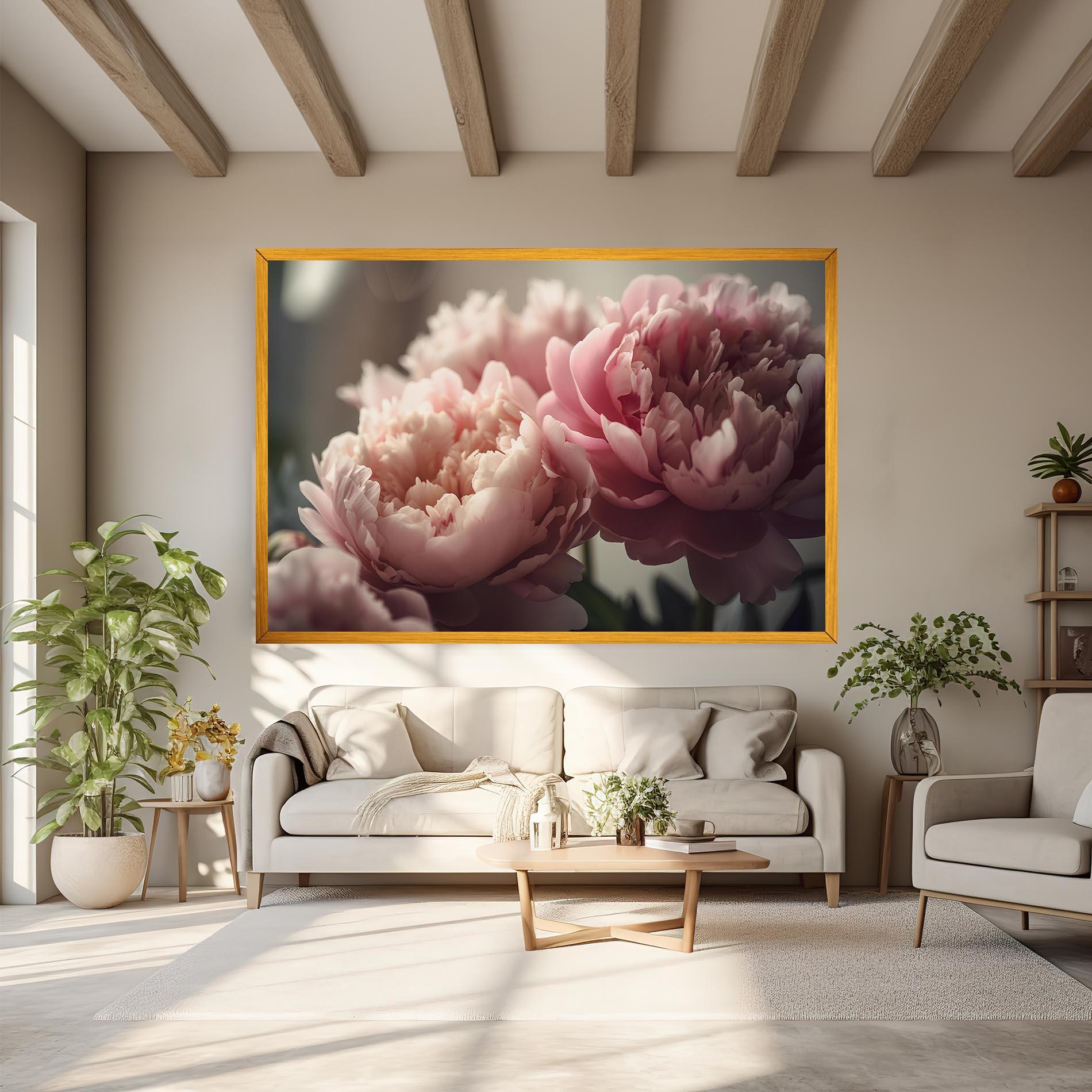 Vászonkép Cream Dreamy Peony mockup 6