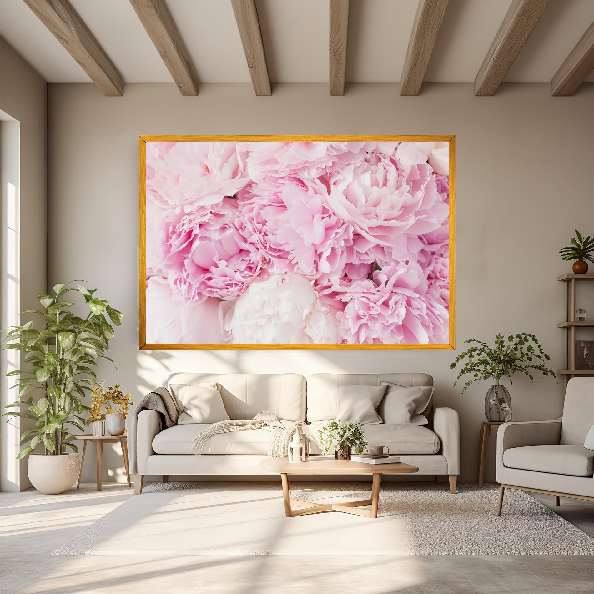 Vászonkép Dreamy Pink Pastel Peony mockup 6