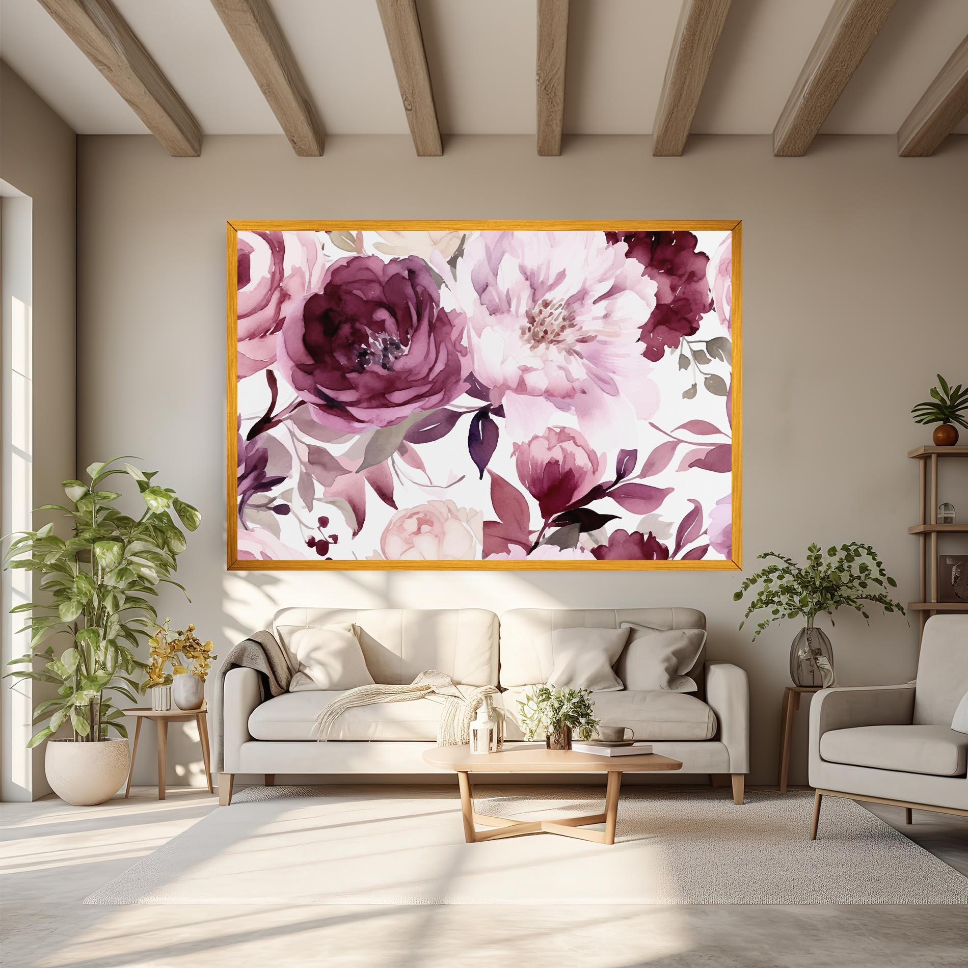 Vászonkép Peony Pink Purple mockup 6