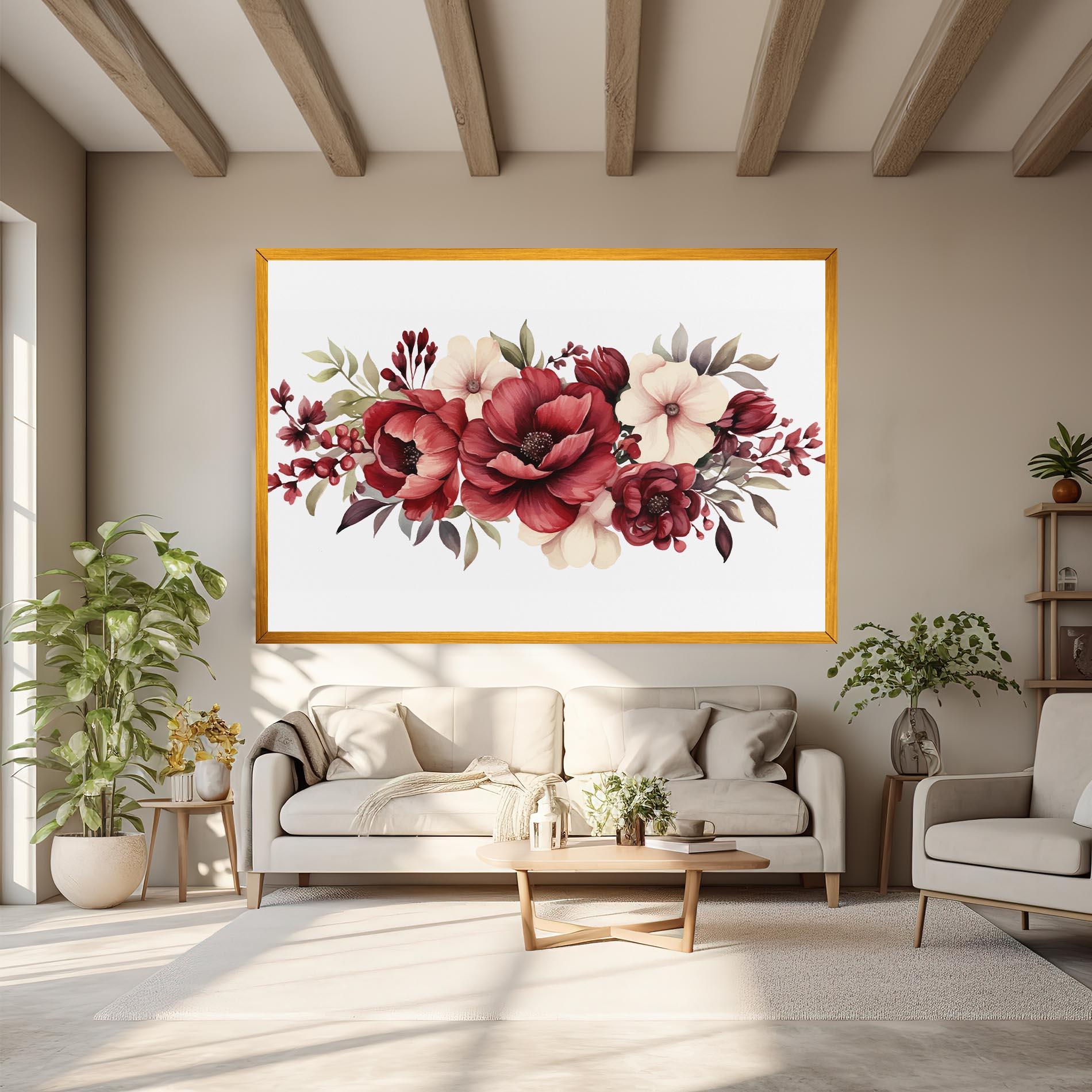 Vászonkép Red Peony mockup 6