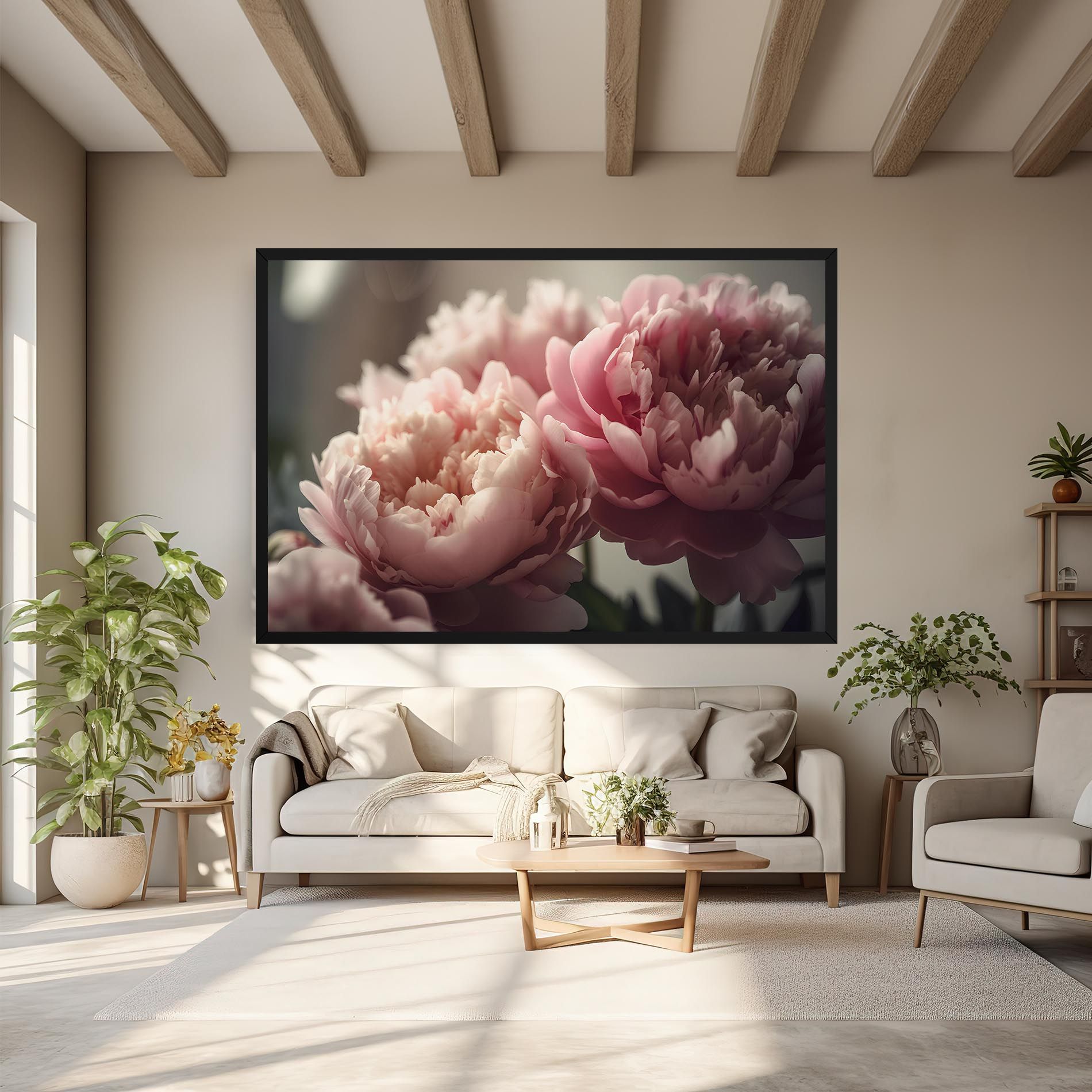 Cream Dreamy Peony mockup 6
