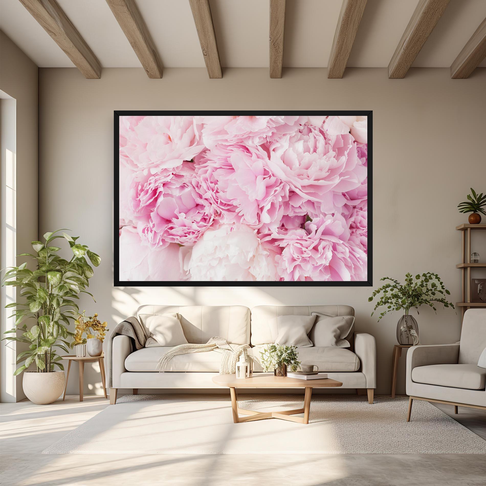 Vászonkép Dreamy Pink Pastel Peony mockup 6