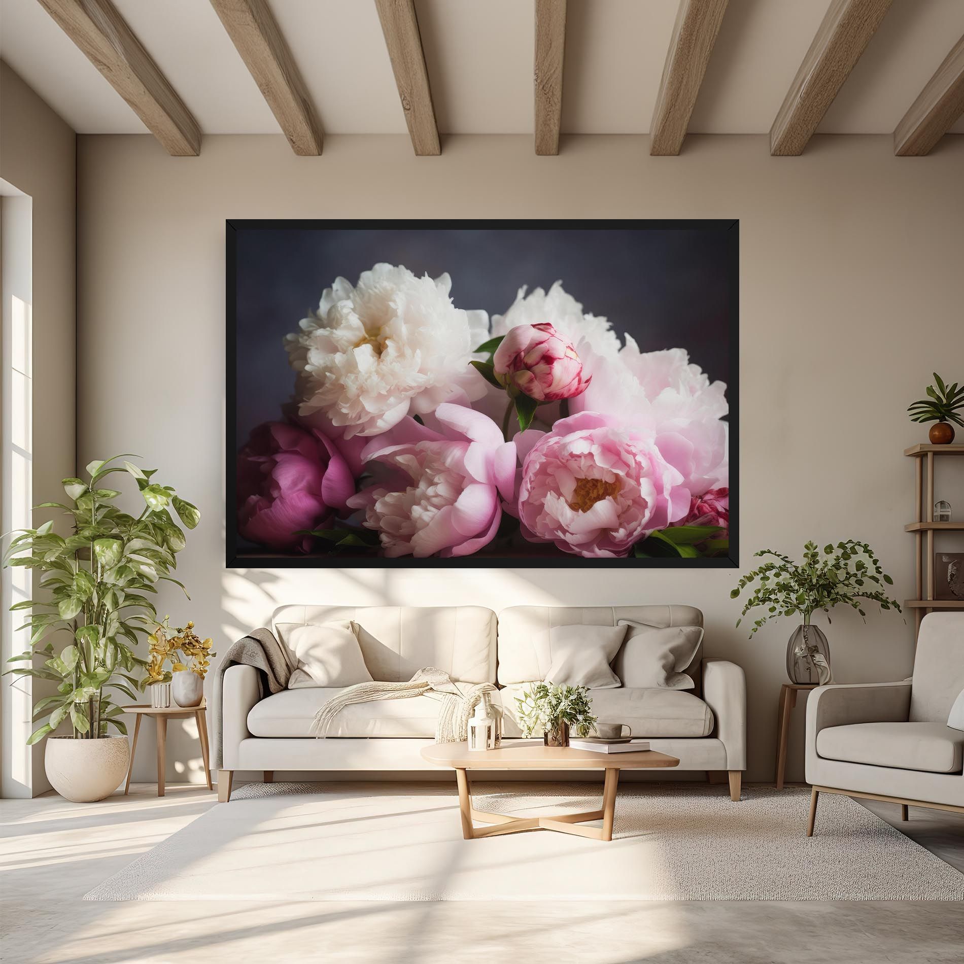 Peonies With Grey mockup 6