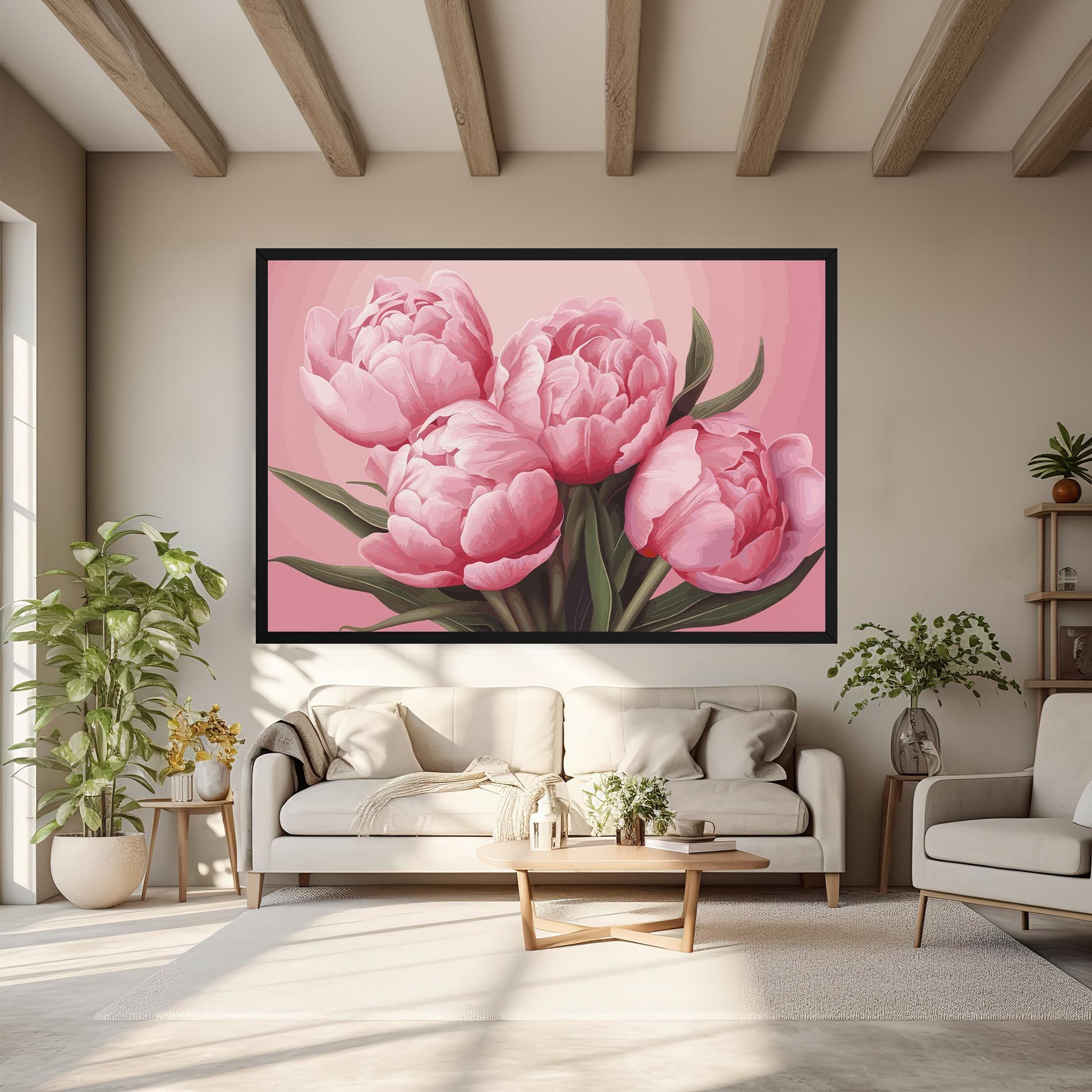 Peony On Pink mockup 6