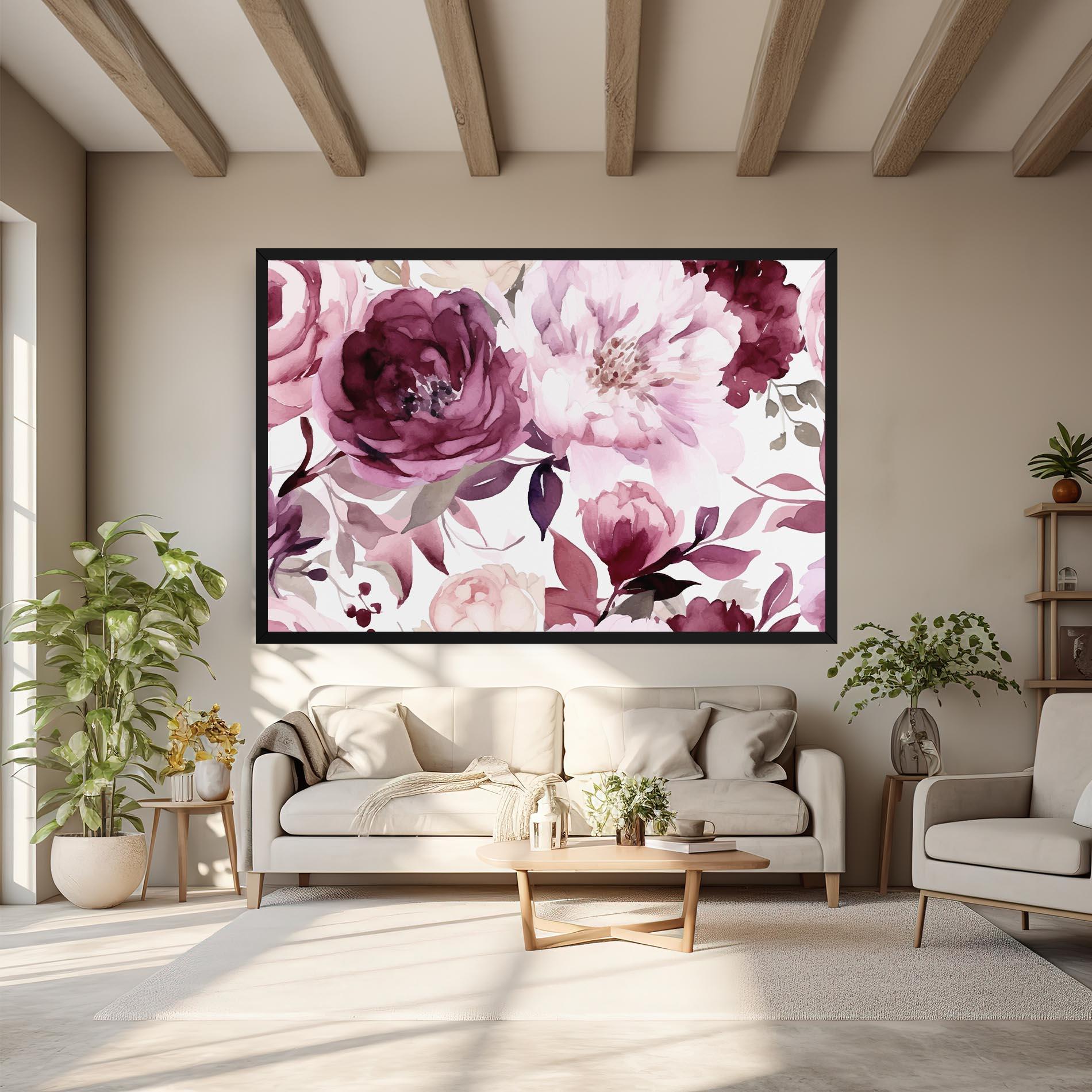 Vászonkép Peony Pink Purple mockup 6