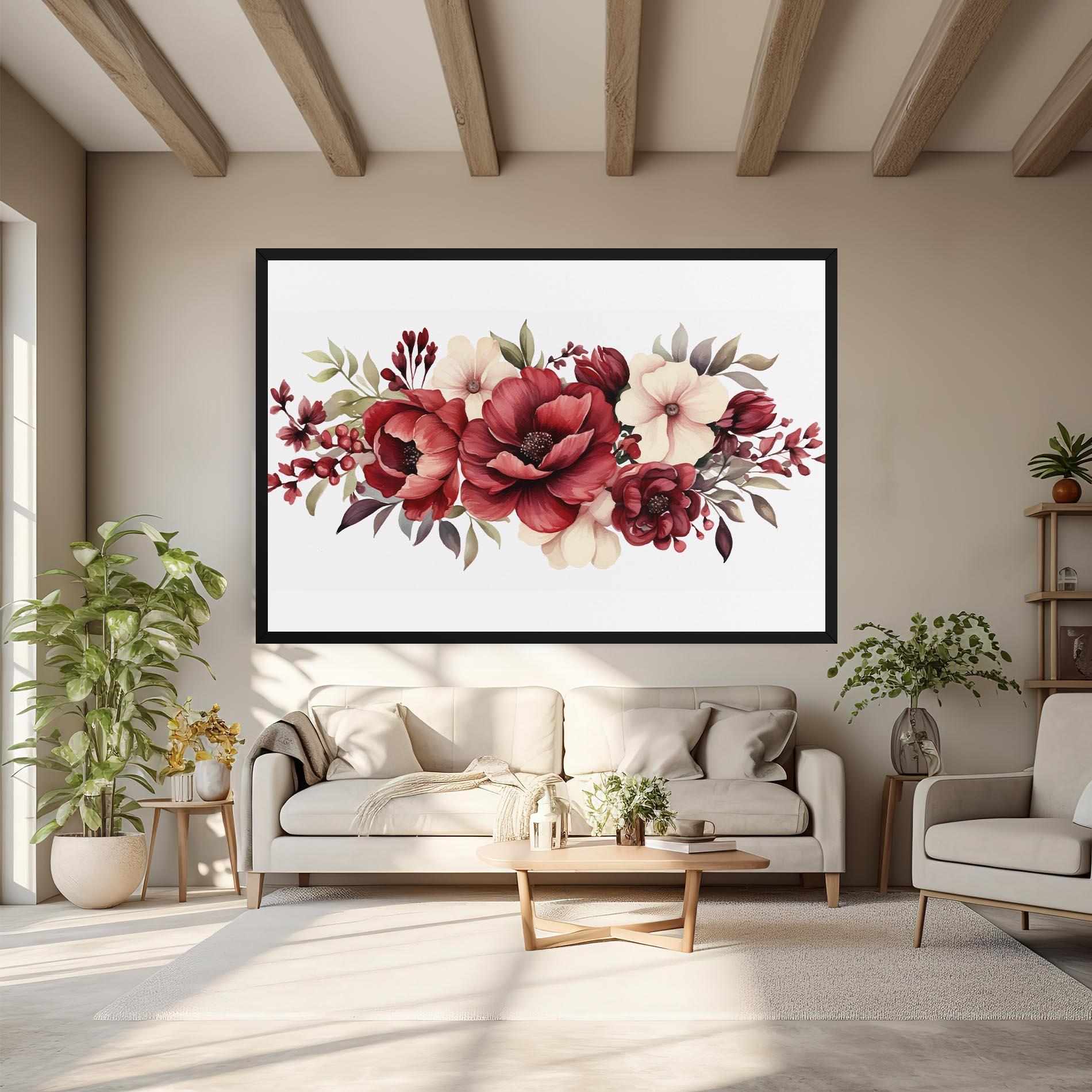 Vászonkép Red Peony mockup 6