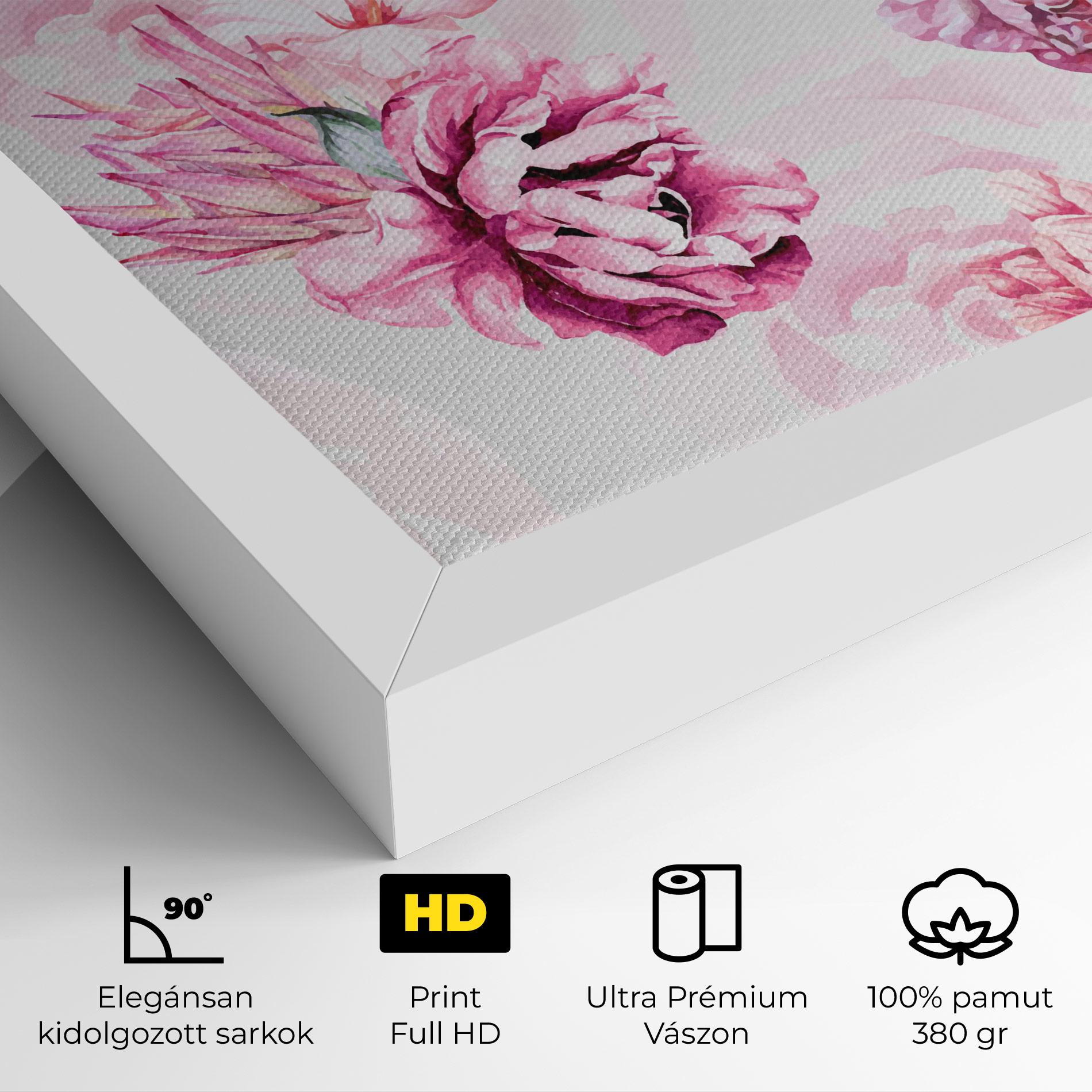 Vászonkép Blooming Peony mockup 4