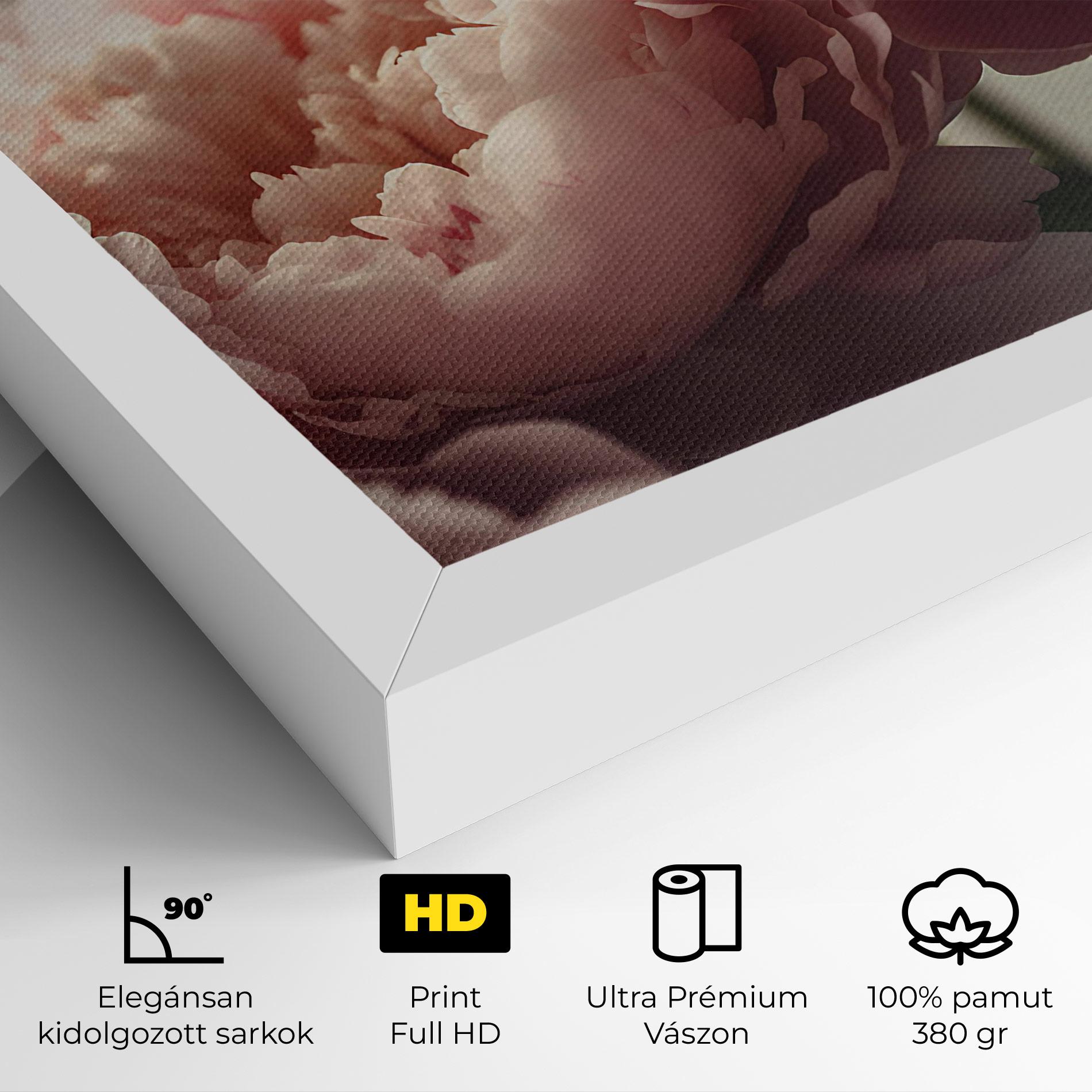 Vászonkép Cream Dreamy Peony mockup 4