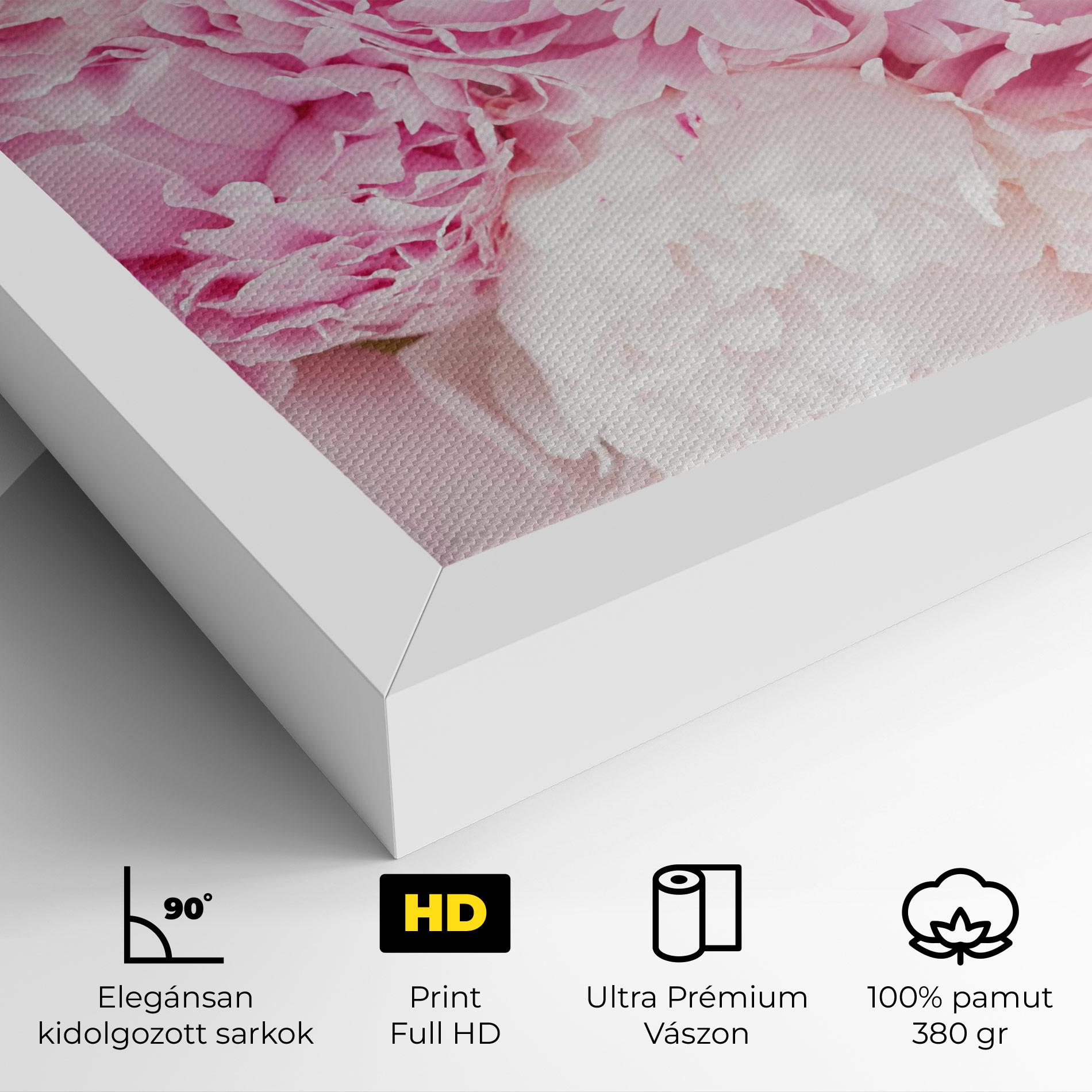 Vászonkép Dreamy Pink Pastel Peony mockup 4