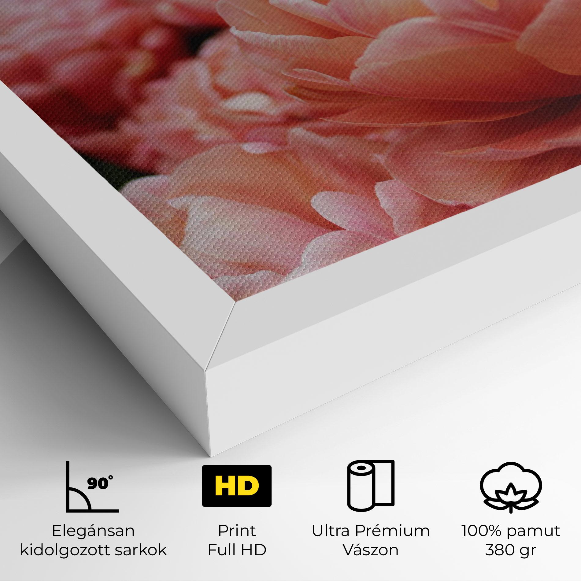 Vászonkép Light Orange Peony mockup 4