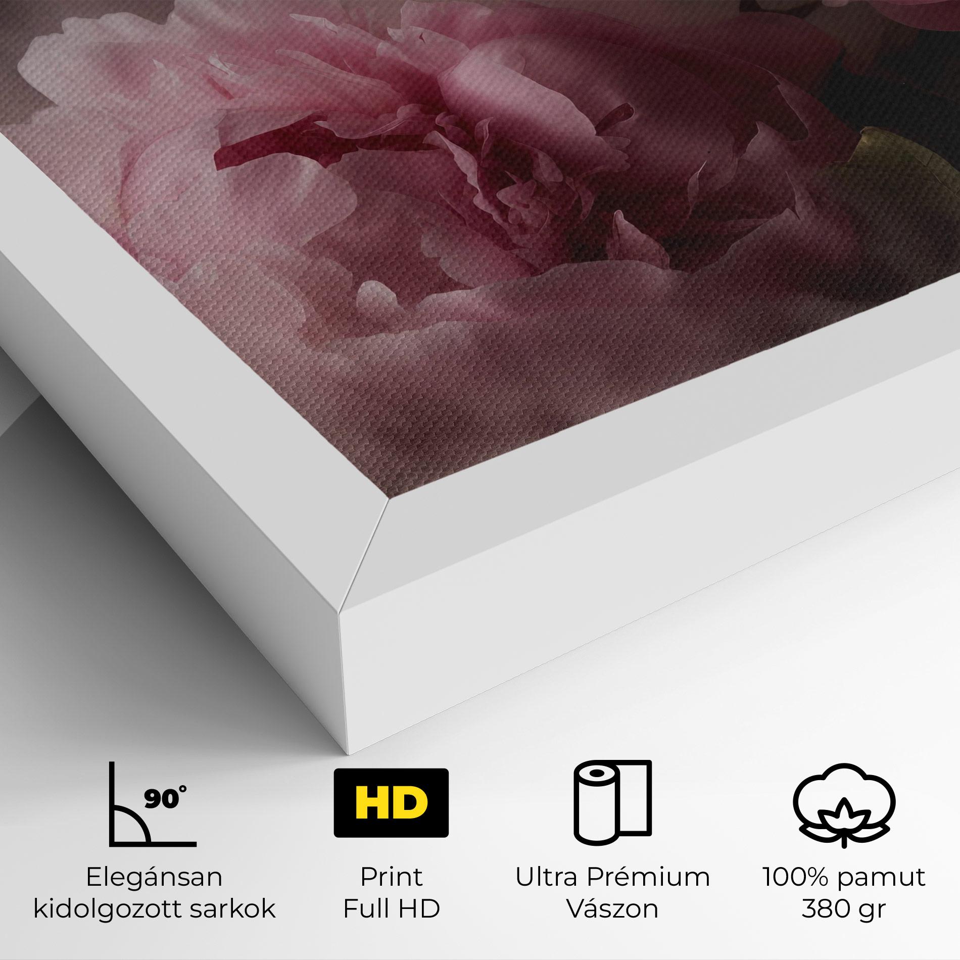 Vászonkép Peony In Smoke mockup 4