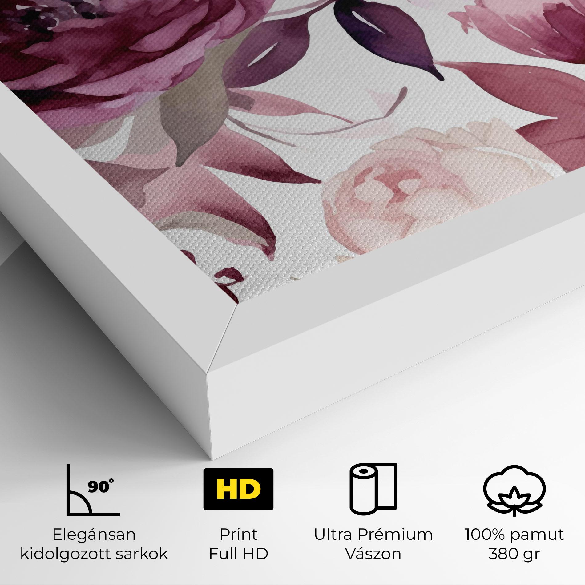 Vászonkép Peony Pink Purple mockup 4
