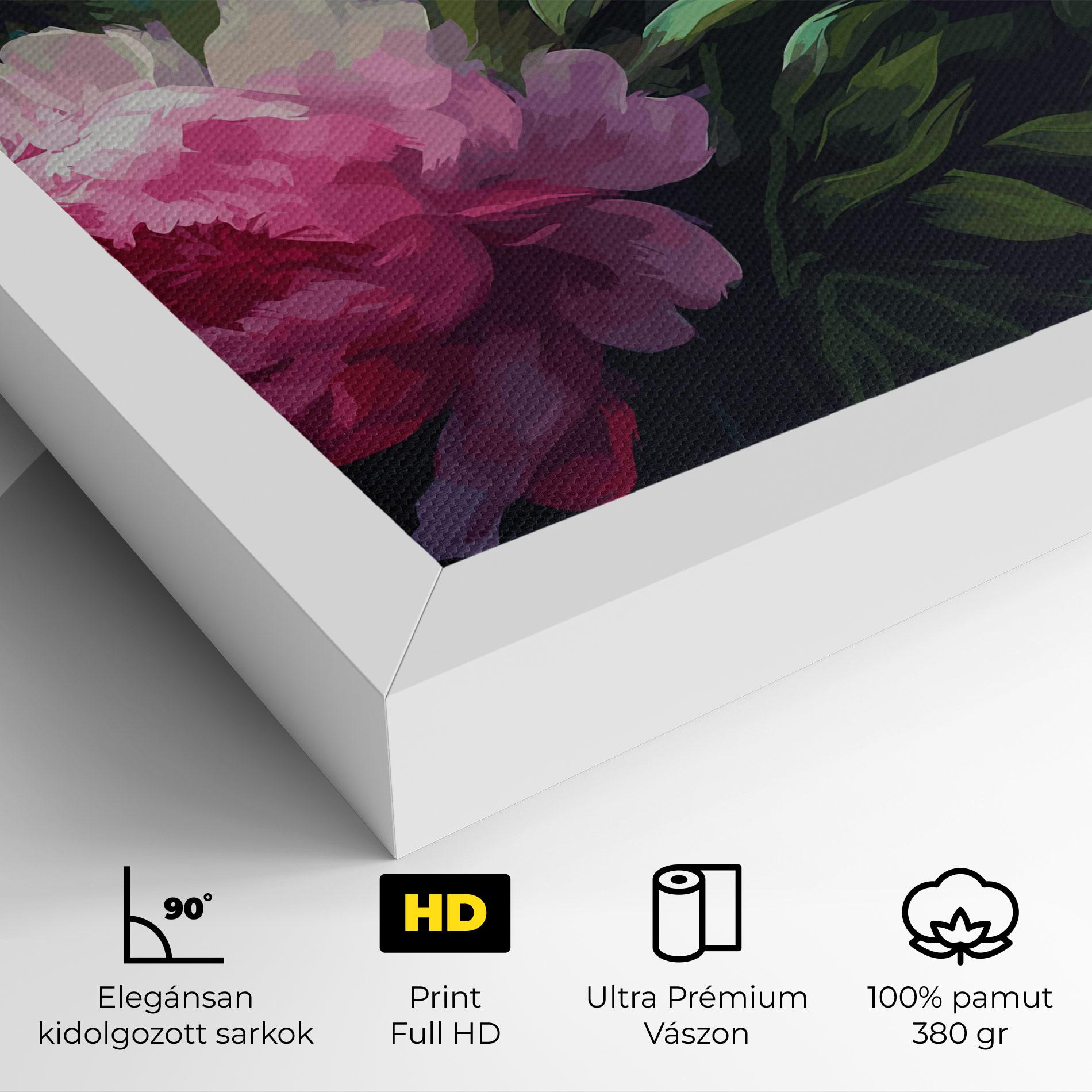 Vászonkép Pretty Peony Paint mockup 4
