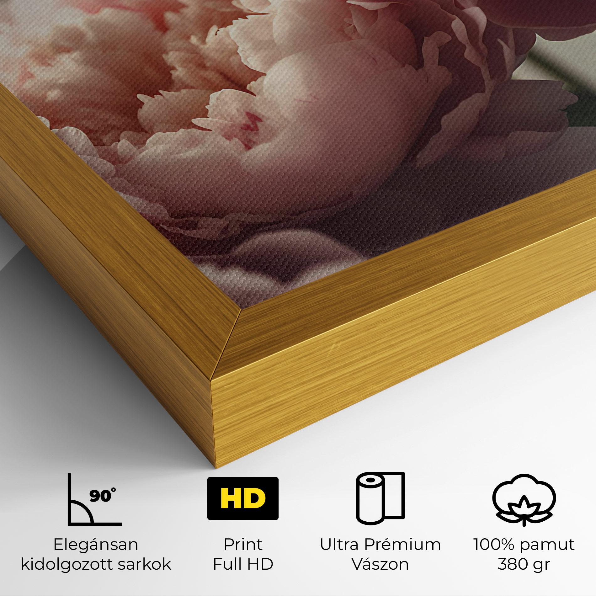 Vászonkép Cream Dreamy Peony mockup 4