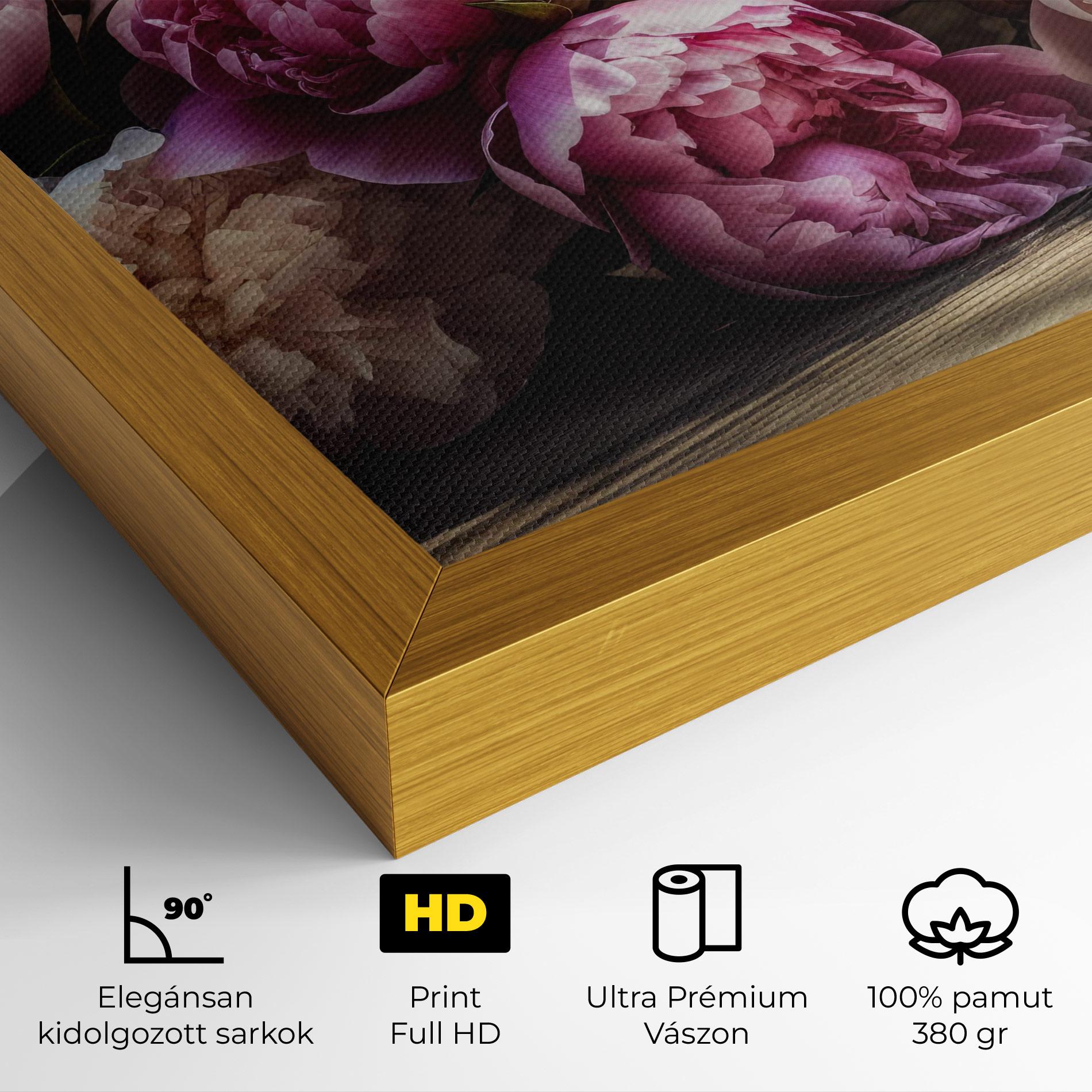 Vászonkép Peonies On The Table mockup 4