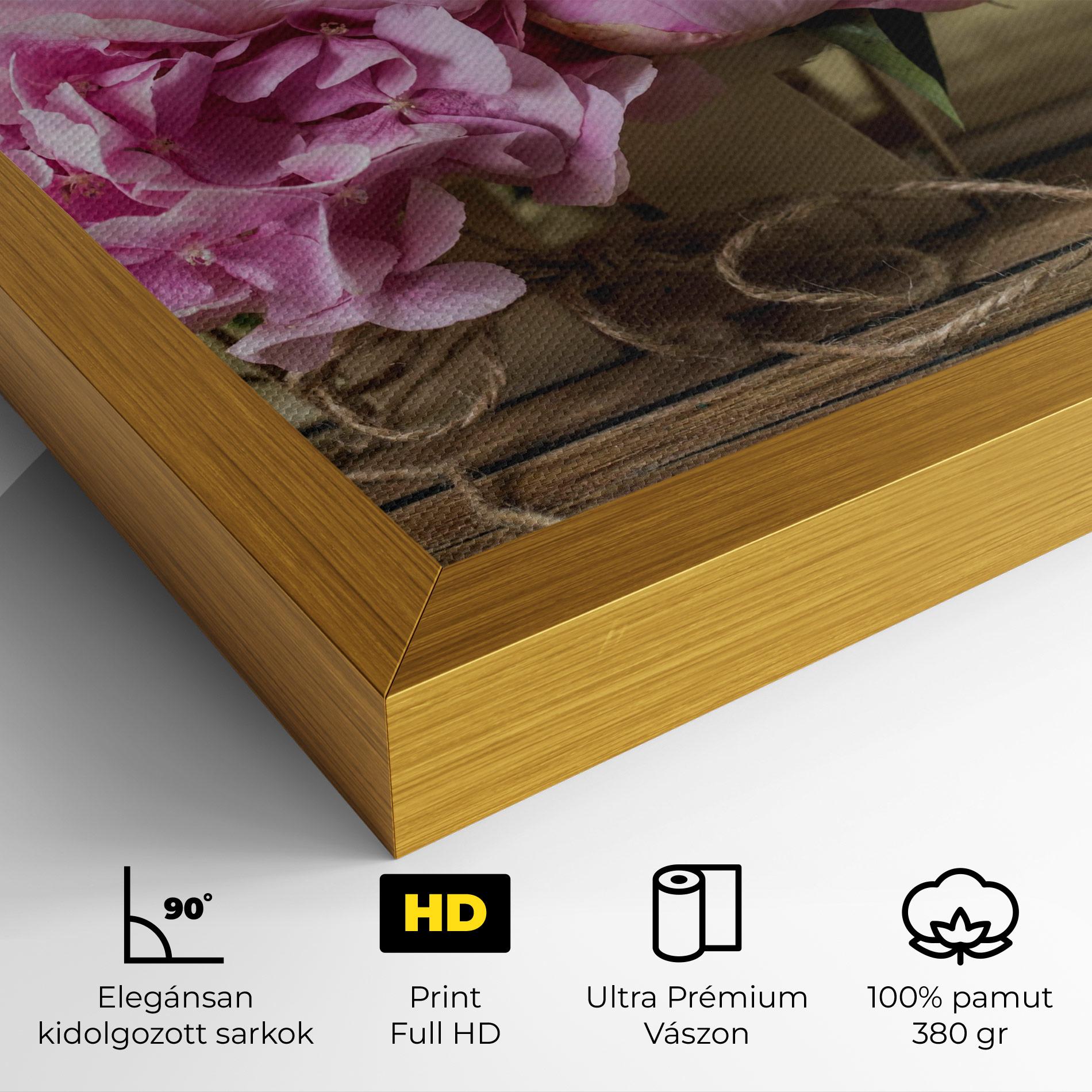 Vászonkép Peony On Table mockup 4