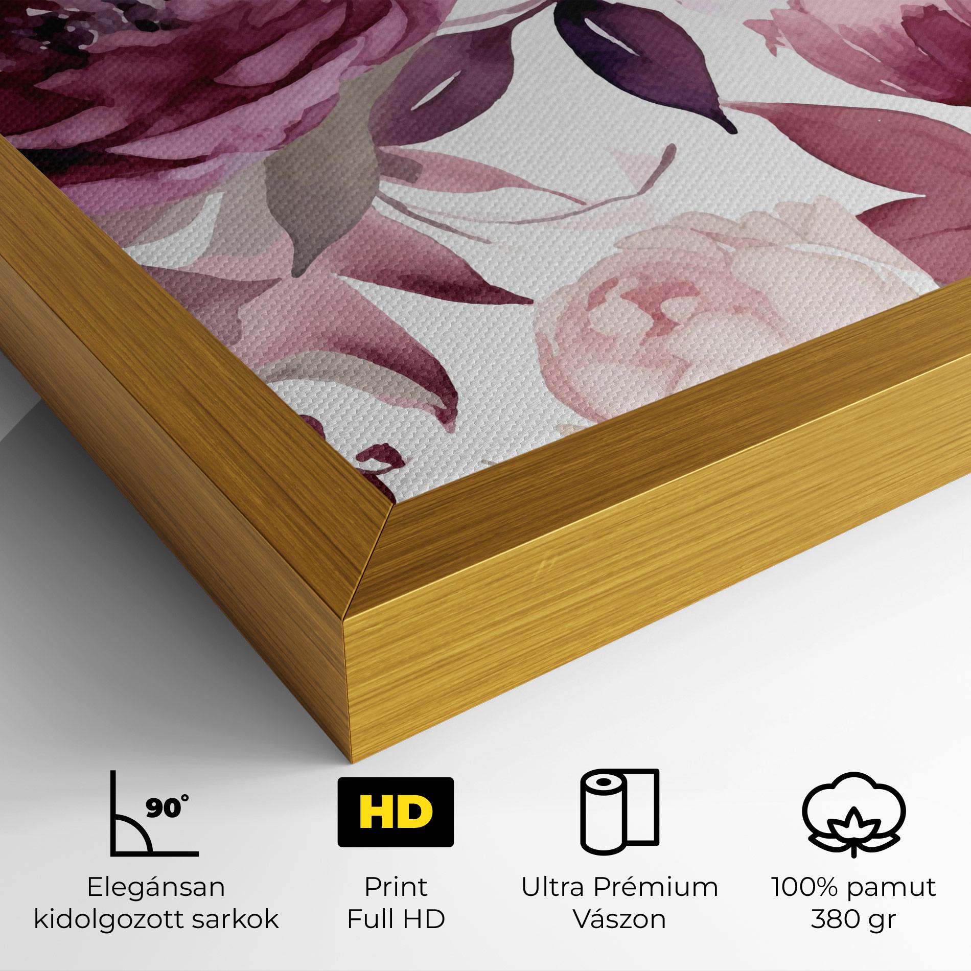 Vászonkép Peony Pink Purple mockup 4