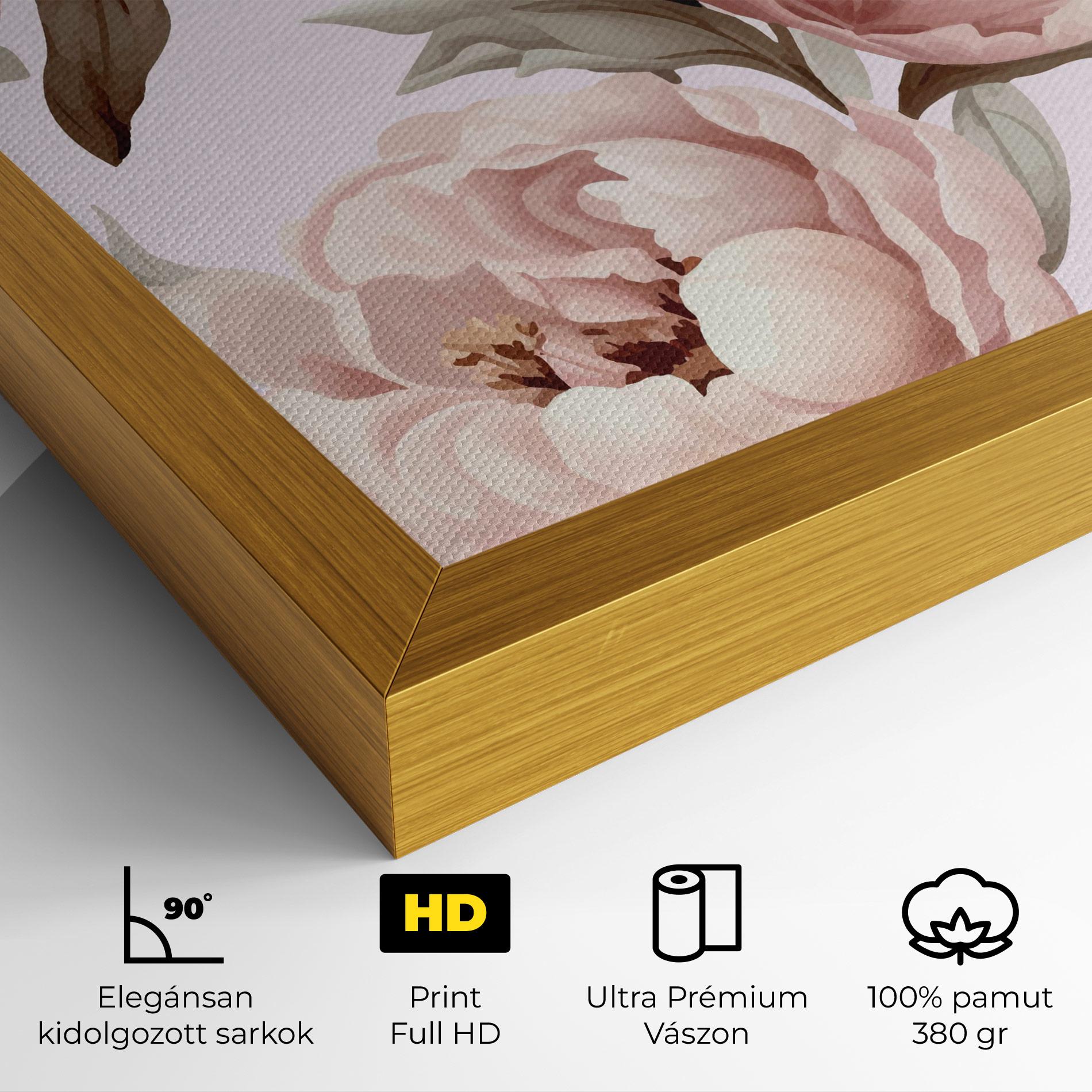 Vászonkép Pink Peony Buds mockup 4