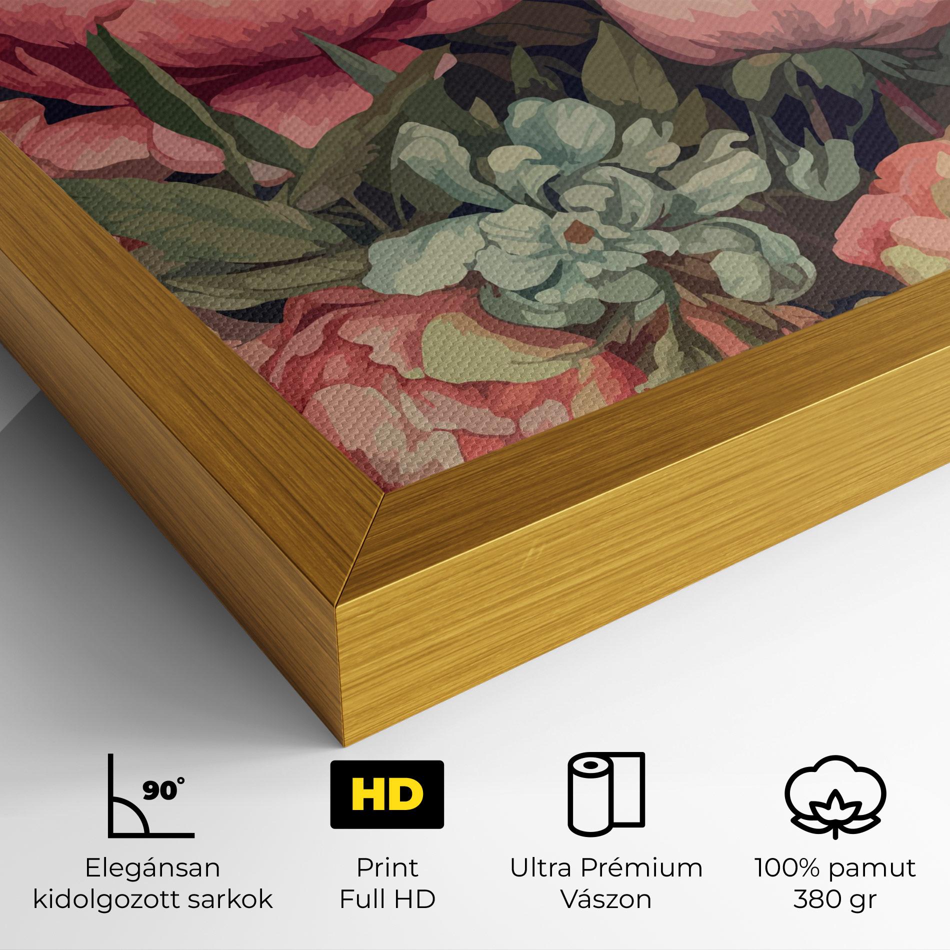 Vászonkép Pretty Artistic Peony mockup 4