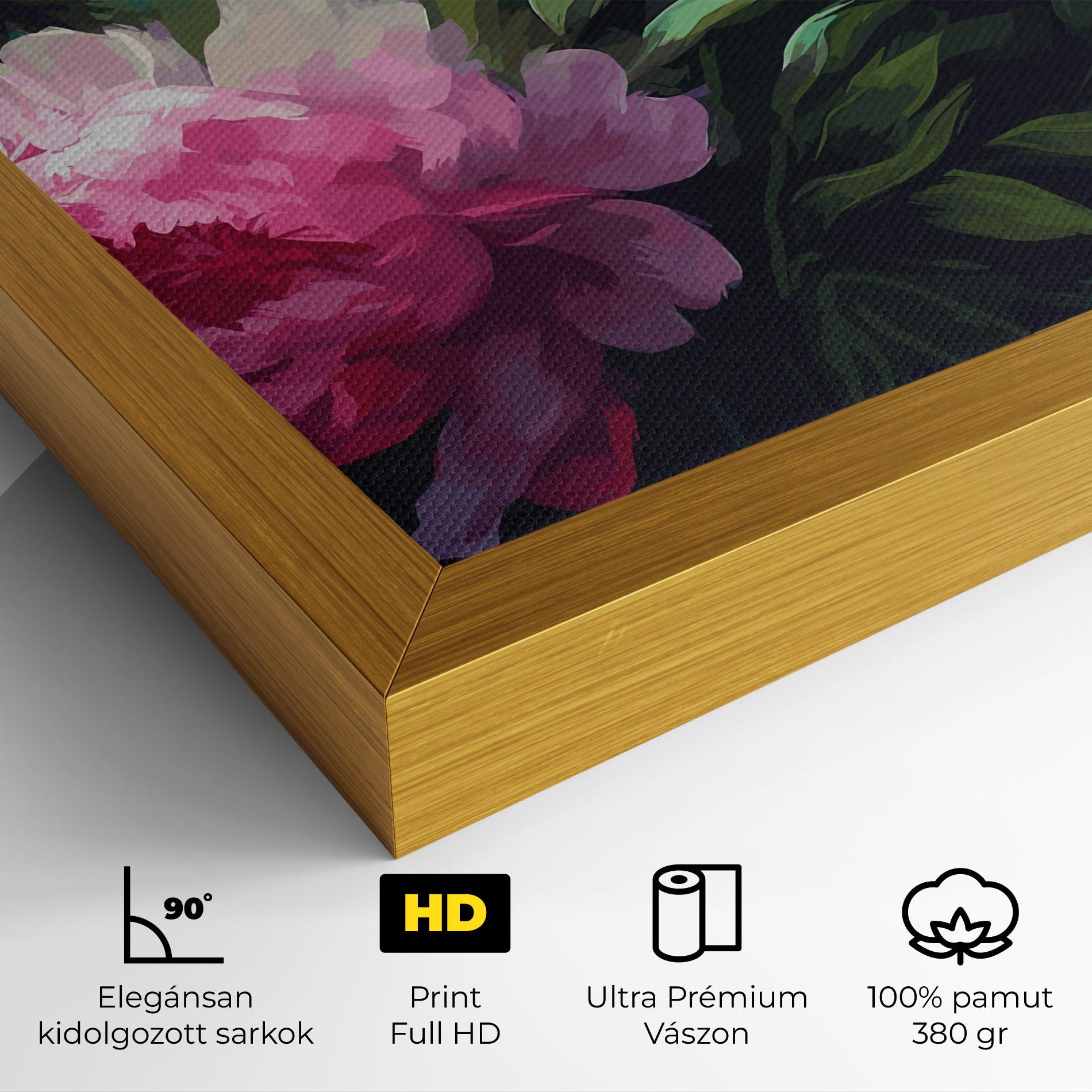 Vászonkép Pretty Peony Paint mockup 4