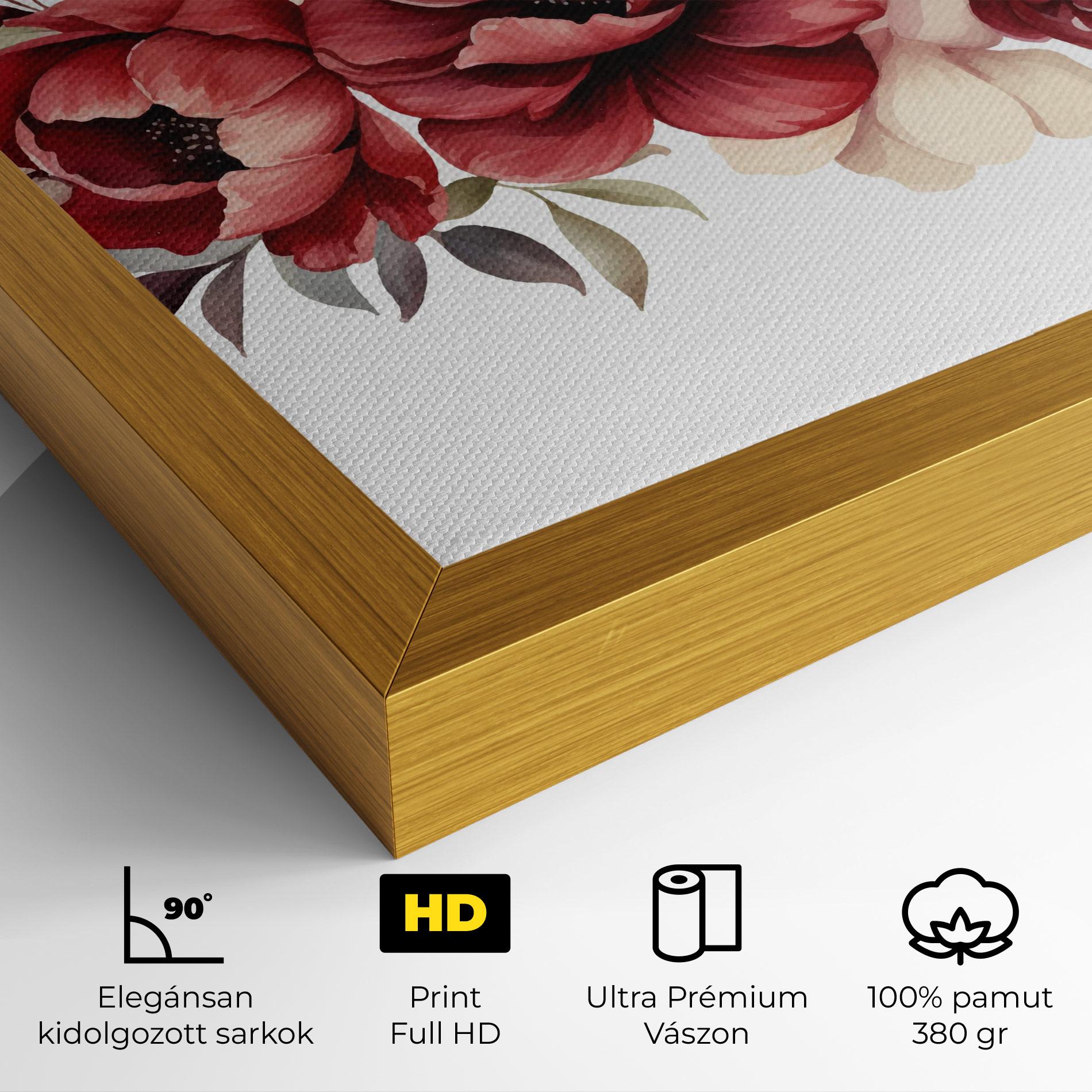 Vászonkép Red Peony mockup 4