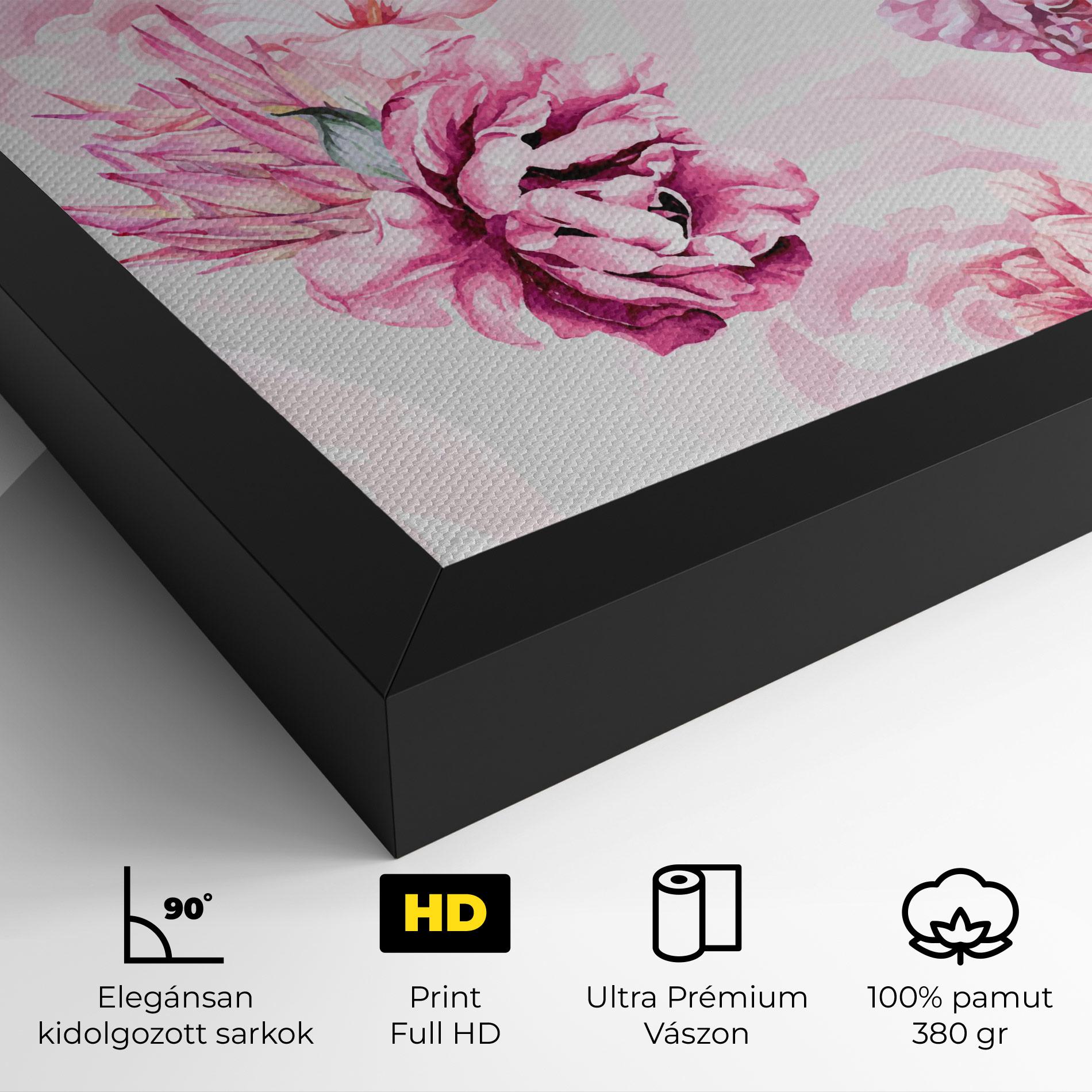 Vászonkép Blooming Peony mockup 4