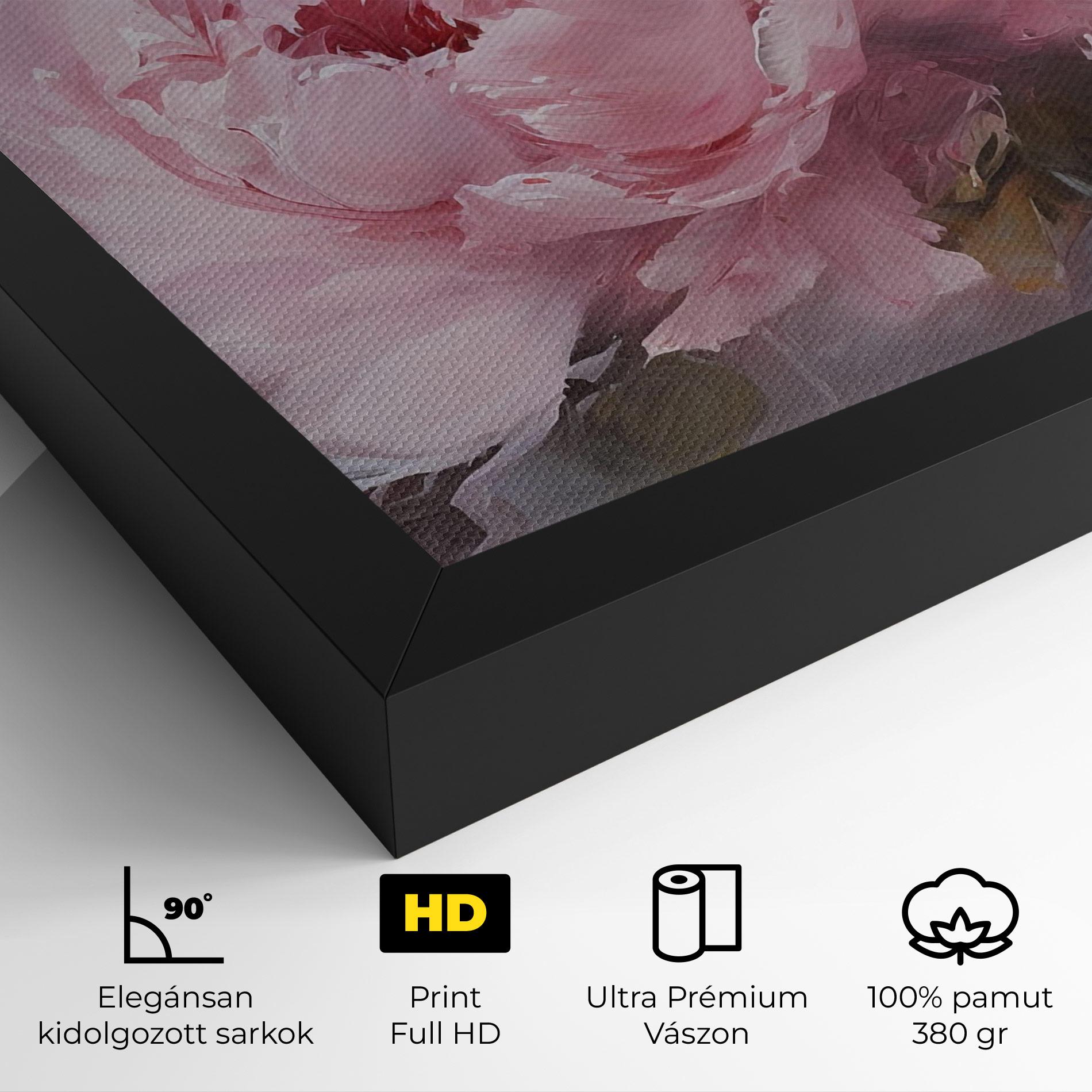 Vászonkép Dreamy Painting Peony mockup 4