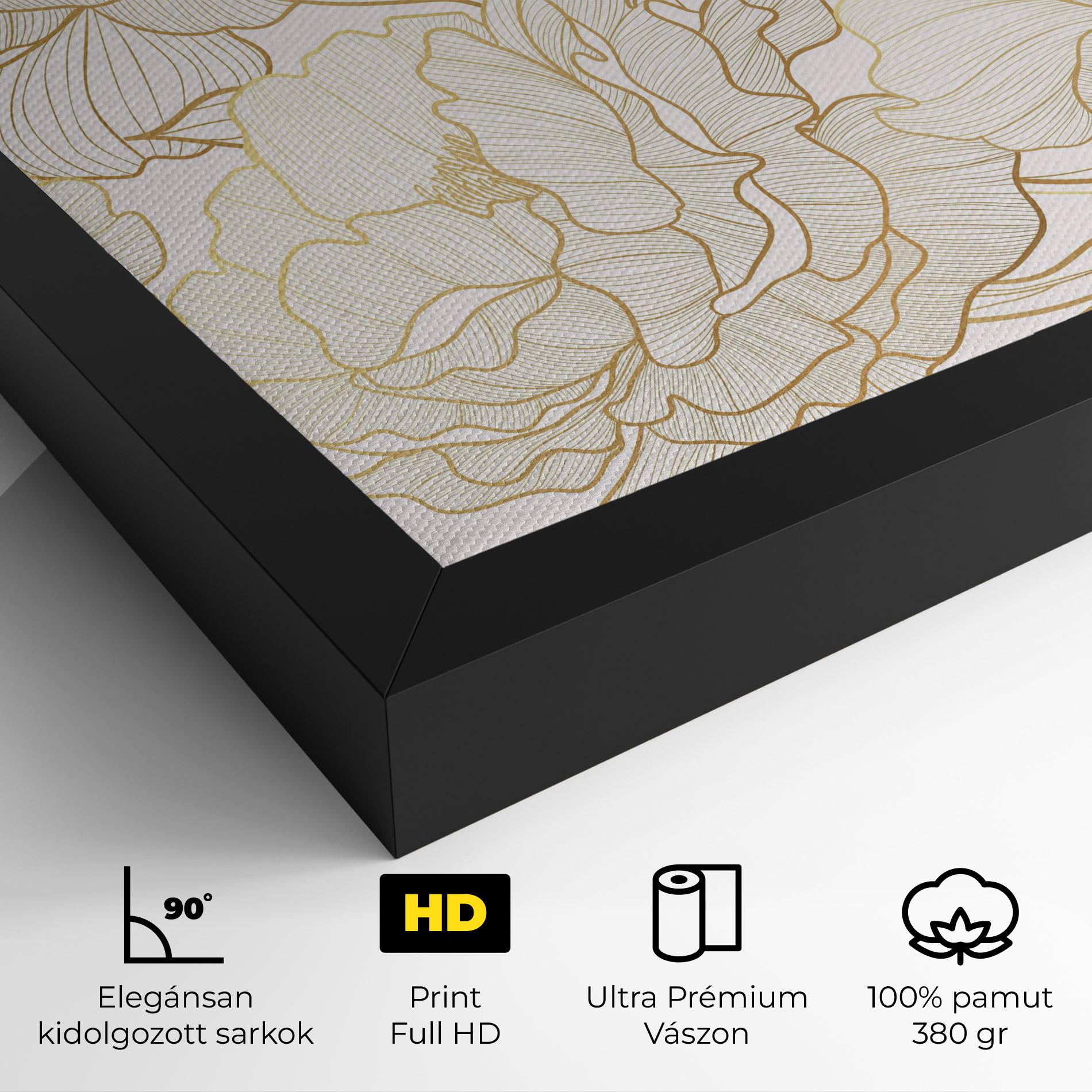 Vászonkép Golden Peony mockup 4
