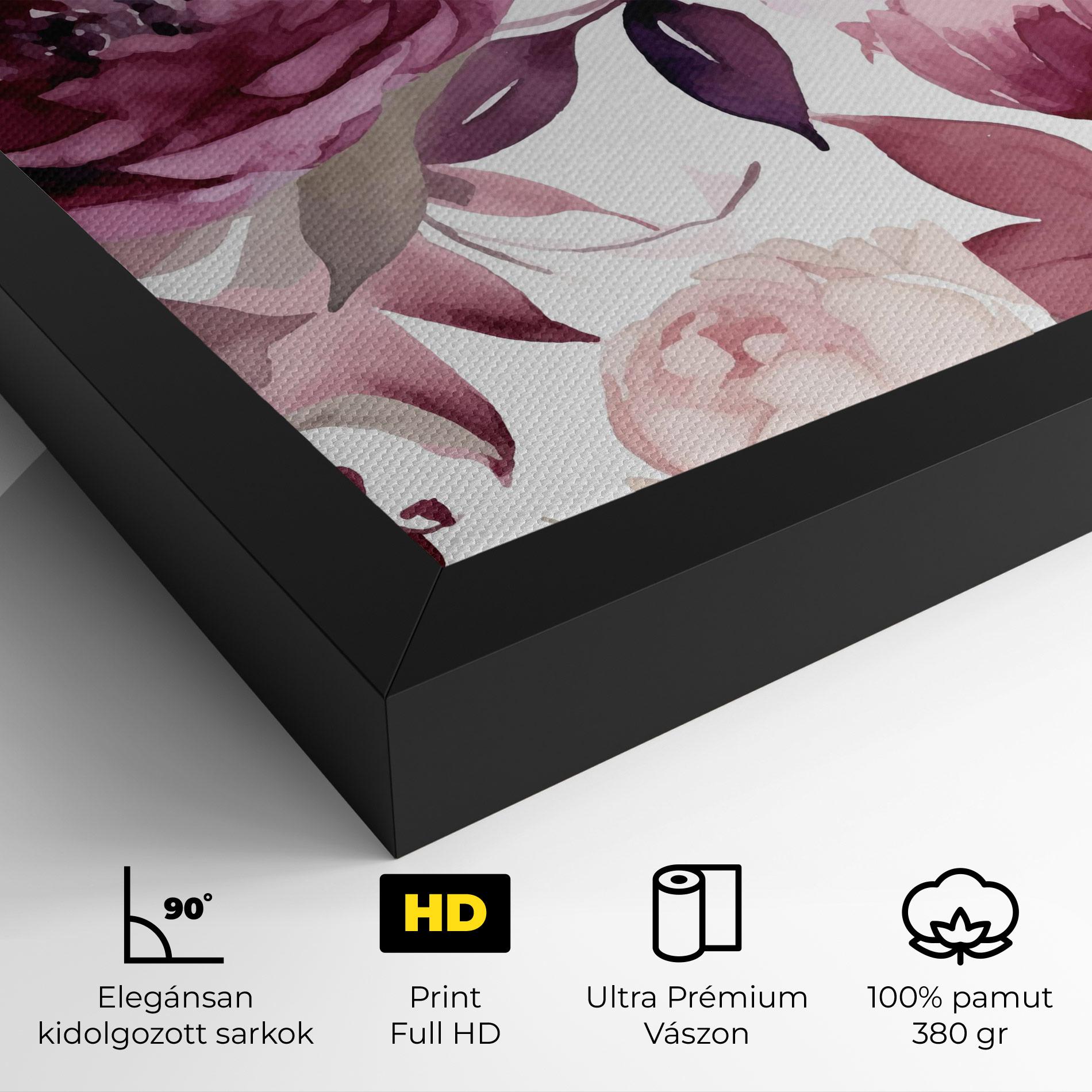 Vászonkép Peony Pink Purple mockup 4