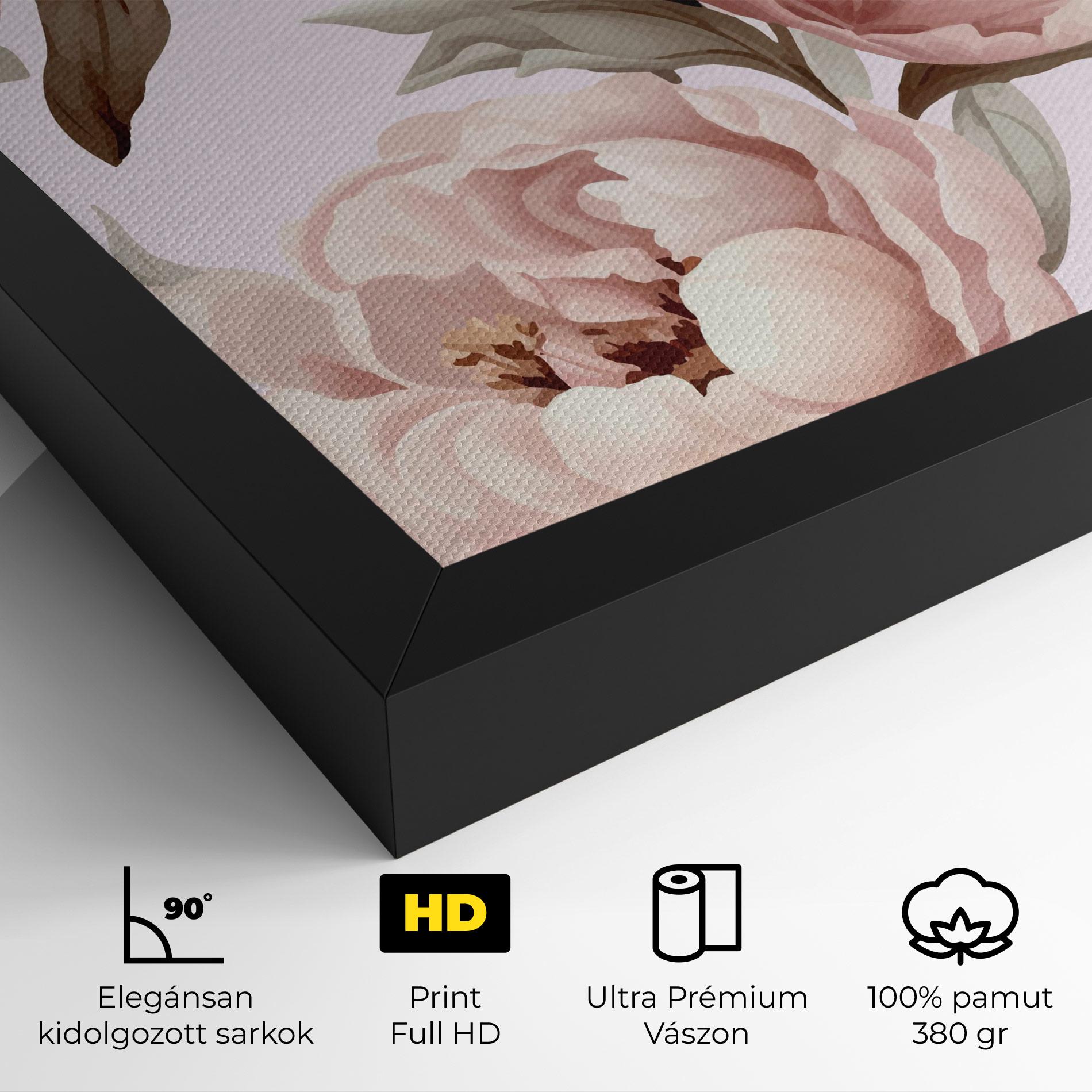 Vászonkép Pink Peony Buds mockup 4