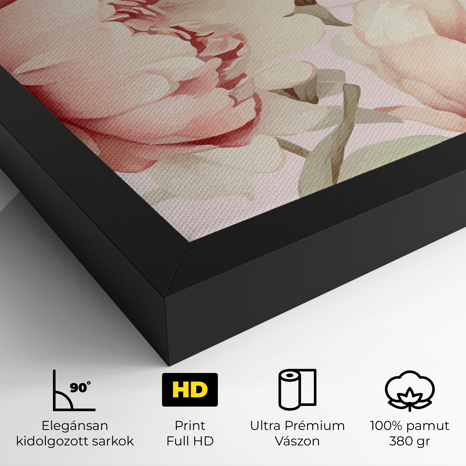 Vászonkép Pink Pretty Peony mockup 4