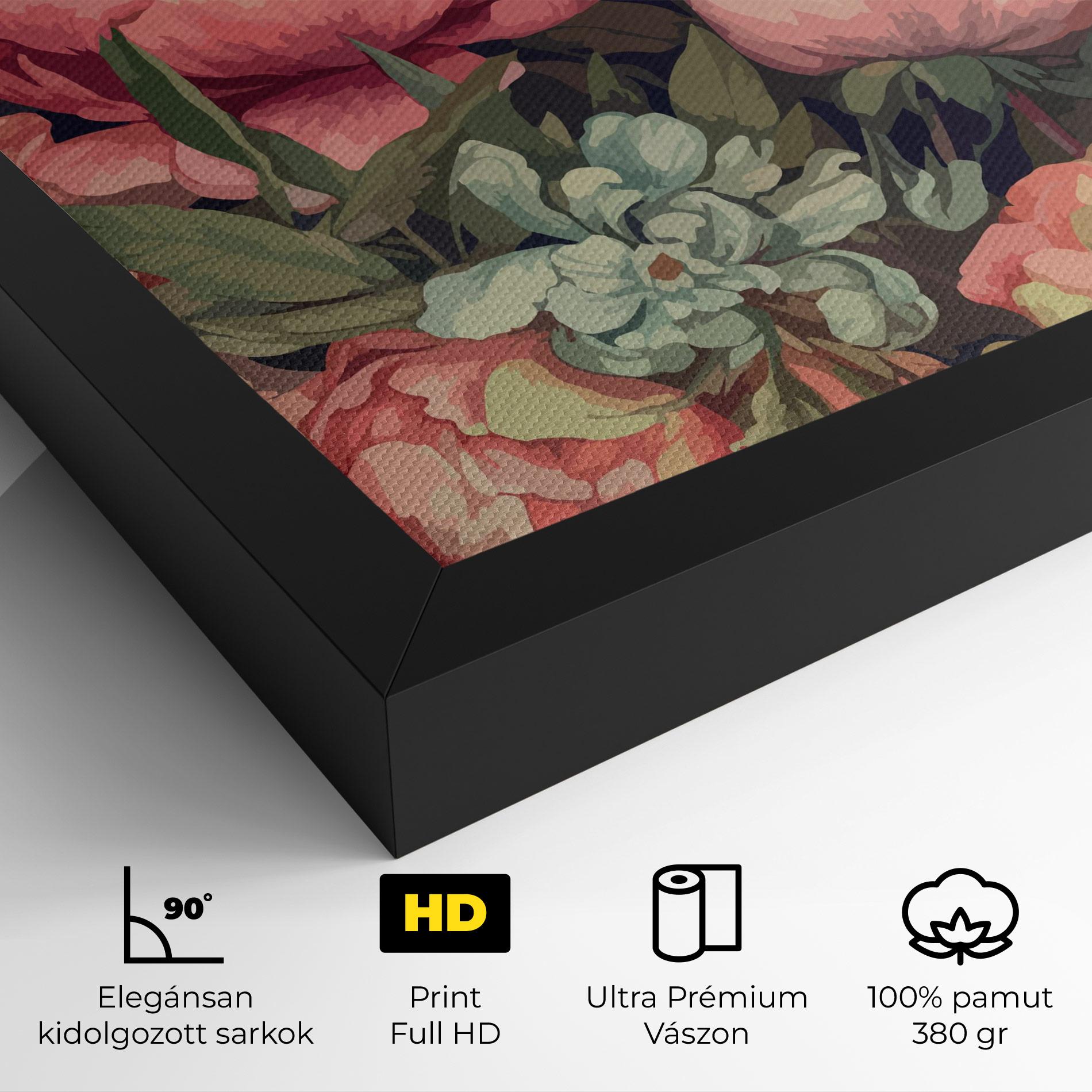 Vászonkép Pretty Artistic Peony mockup 4