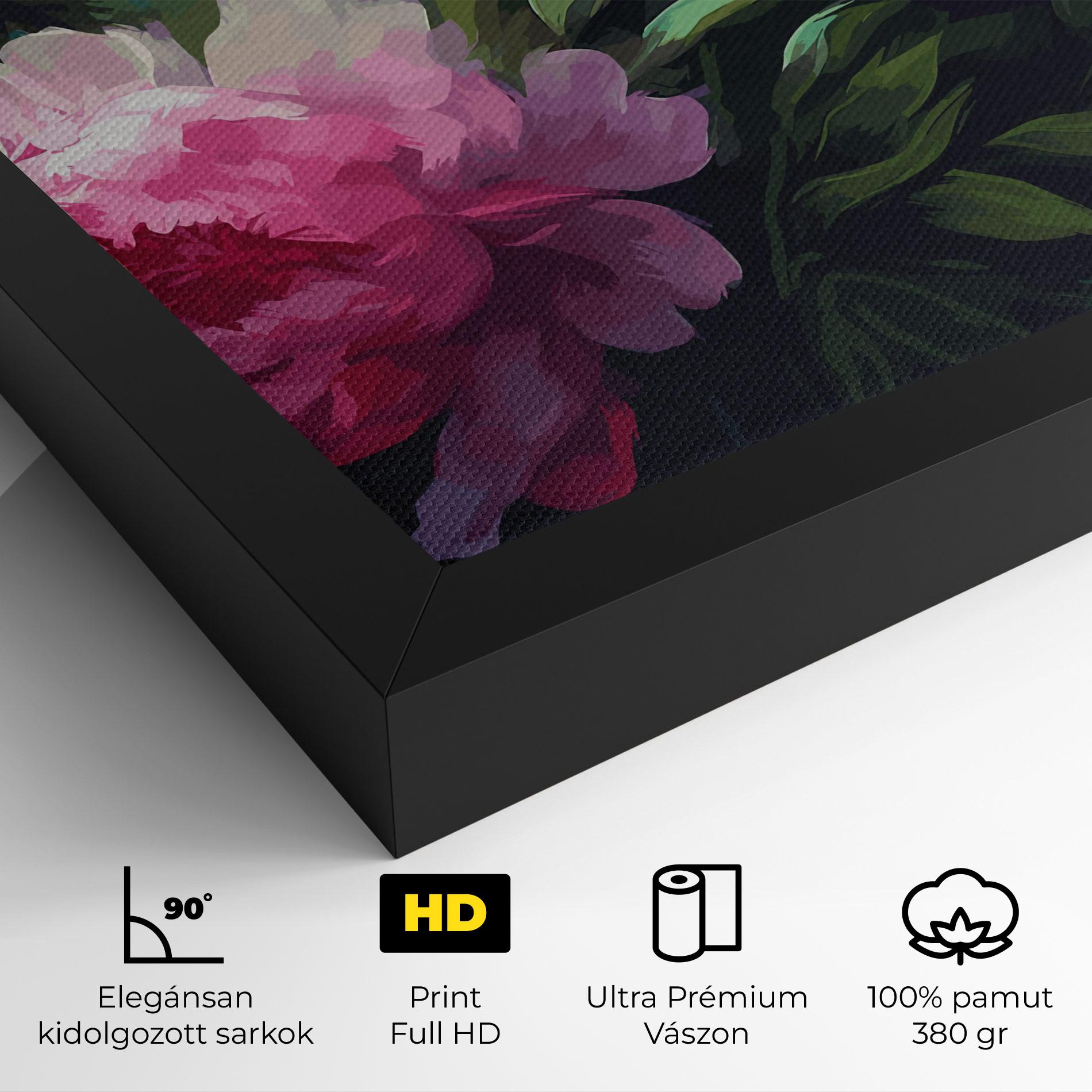 Vászonkép Pretty Peony Paint mockup 4