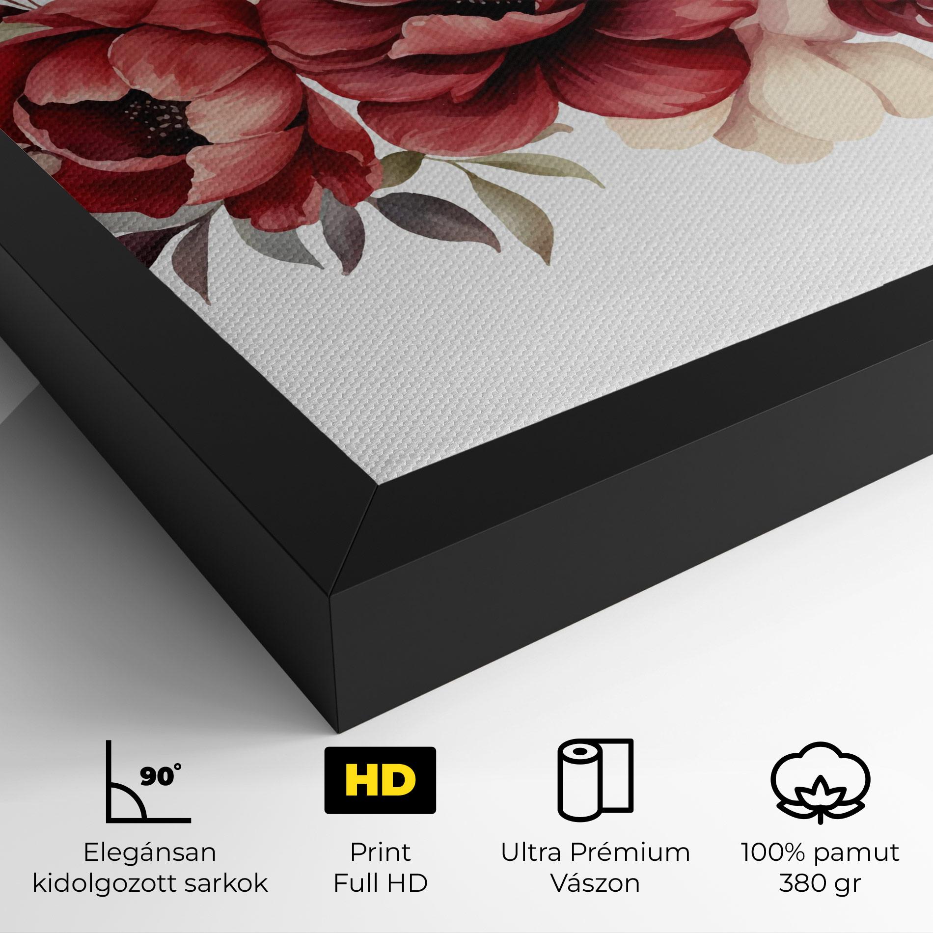 Vászonkép Red Peony mockup 4